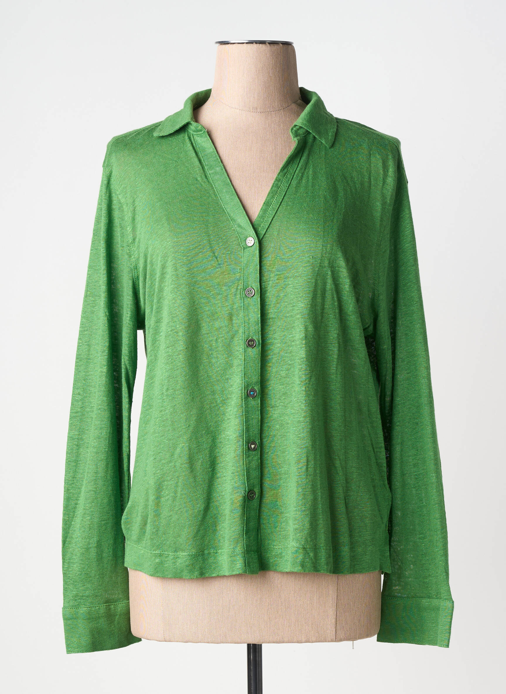 Tricou mâneci lungi mâneci lungi verde WHITE STUFF femeie