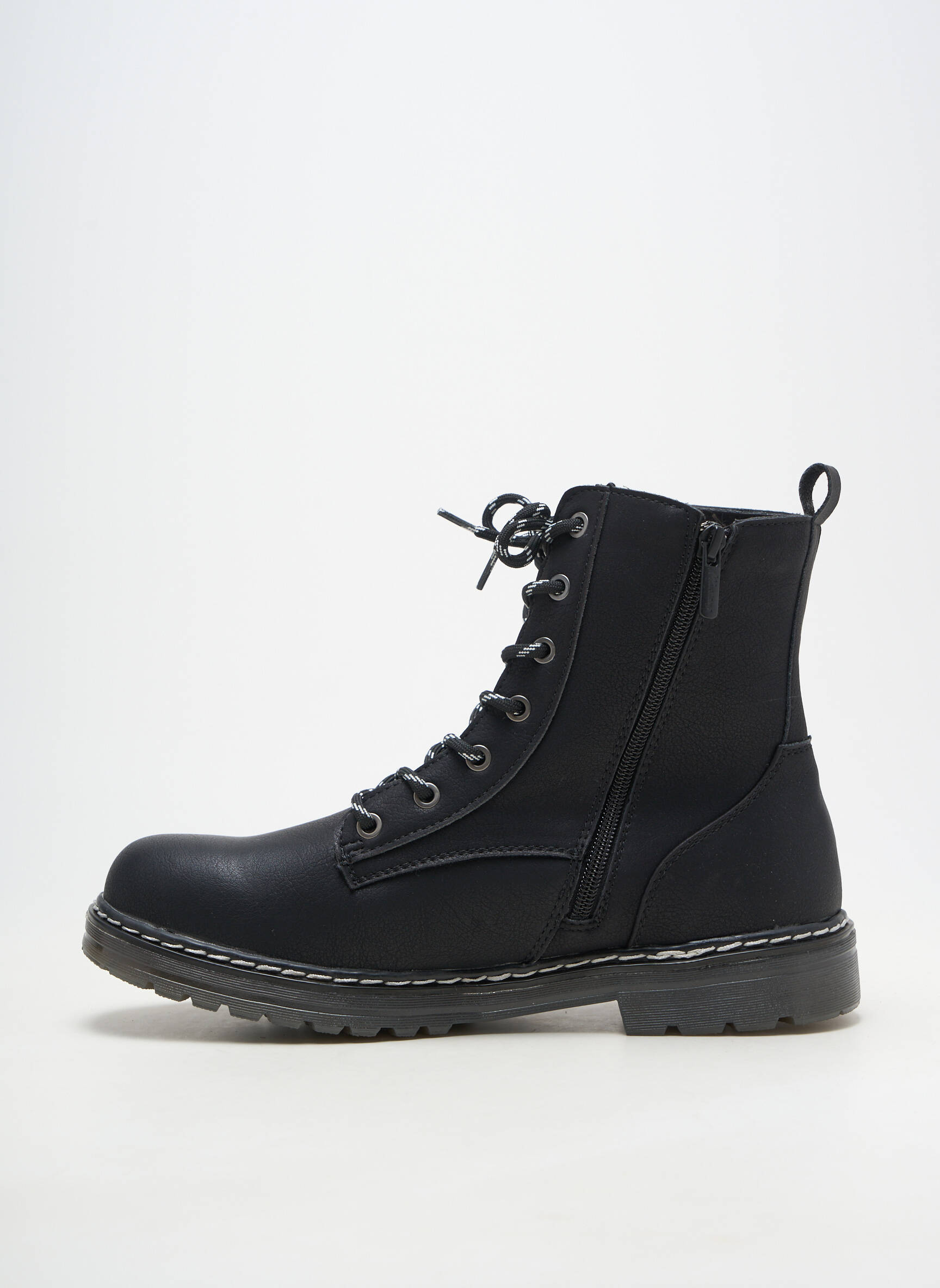 Botine/ghete material neted toc mic negru MUSTANG bărbat