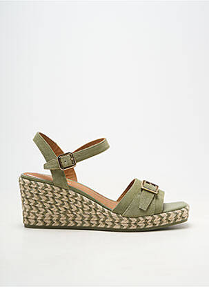 Sandale/pantofi decupați toc platformă toc de 7 la 9 cm verde GEOX femeie