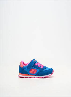 Adidași închidere cu arici vârf rotund albastru SKECHERS fată
