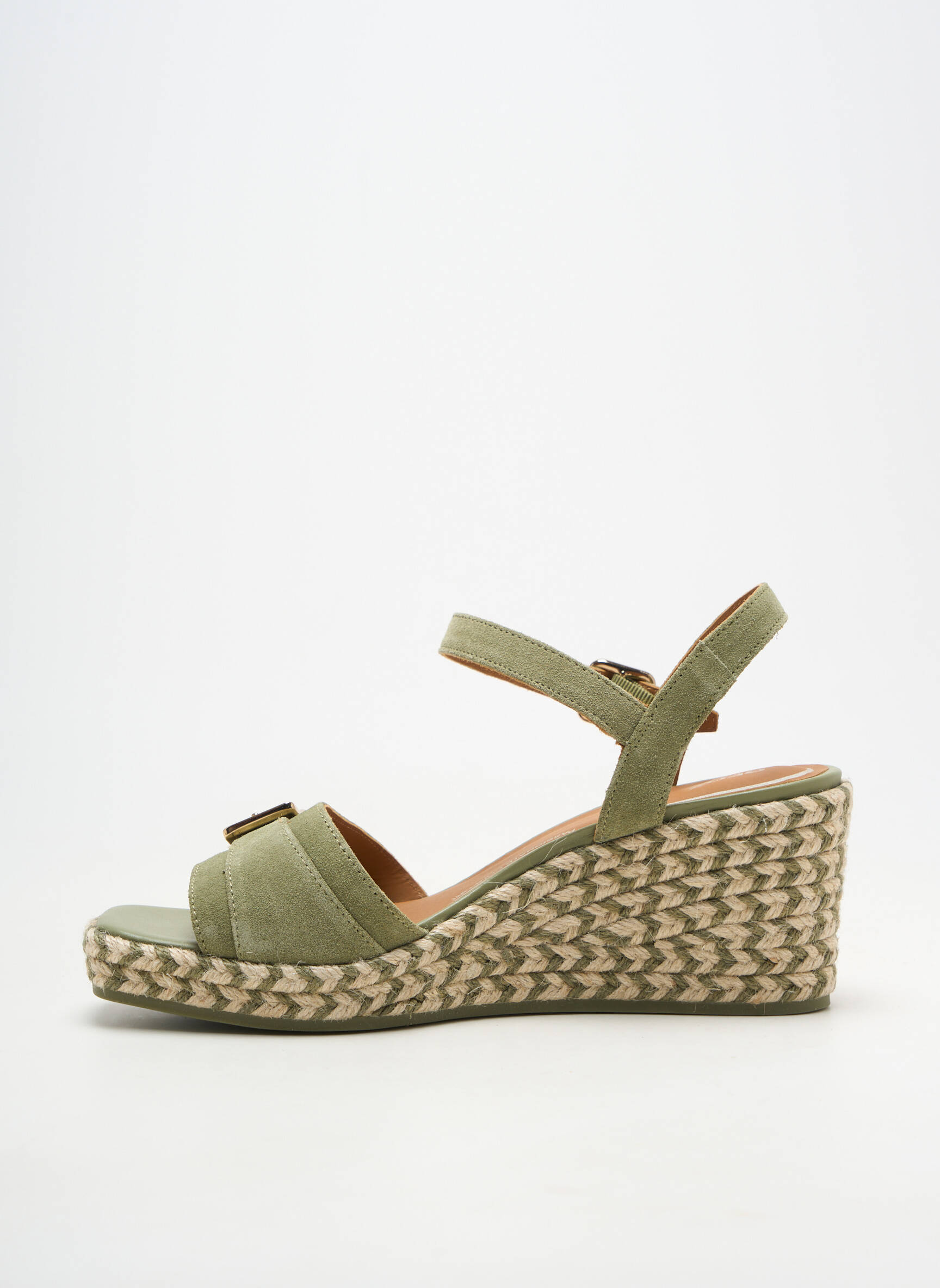 Sandale/pantofi decupați toc platformă toc de 7 la 9 cm verde GEOX femeie