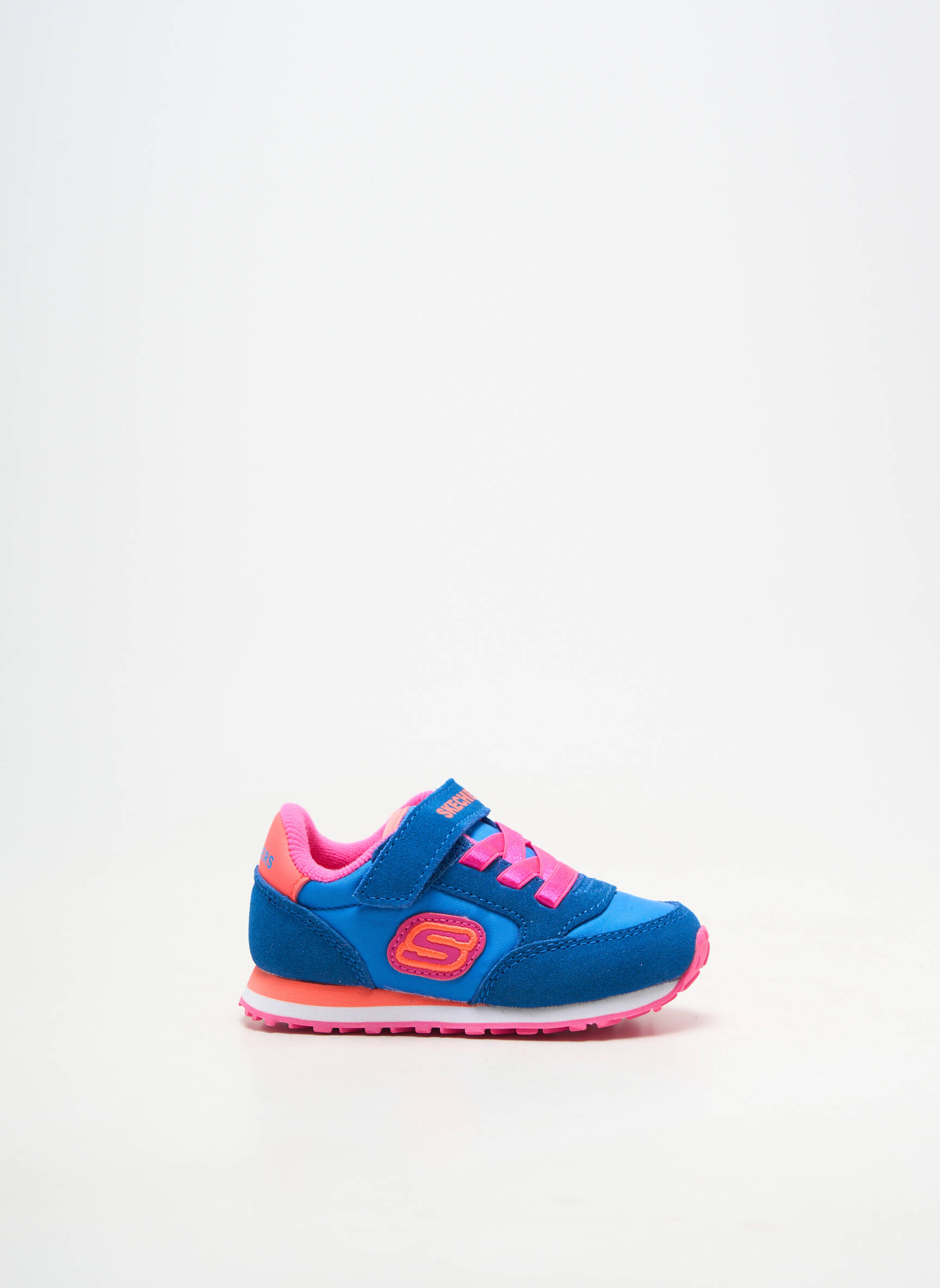 Adidași închidere cu arici vârf rotund albastru SKECHERS fată