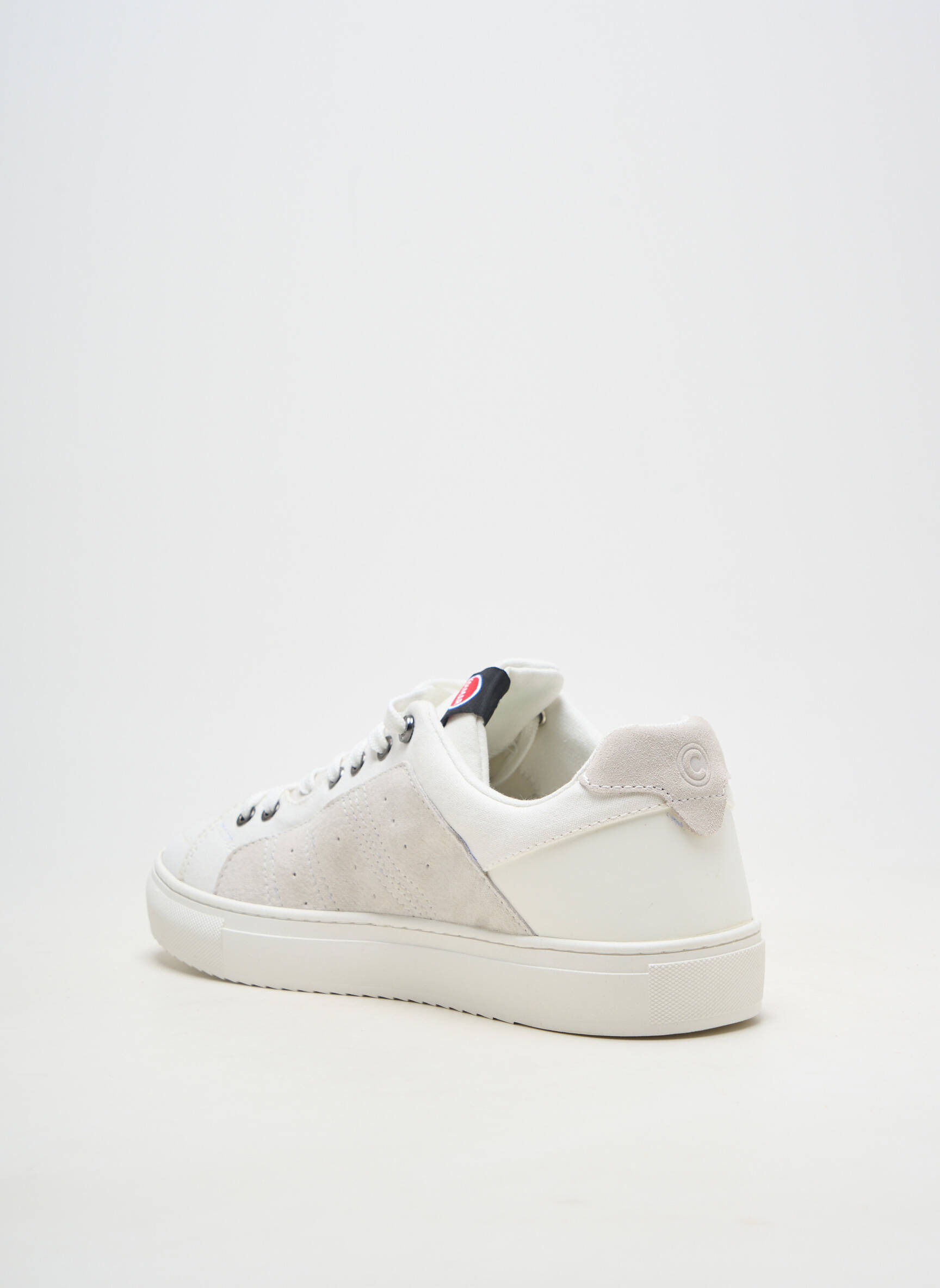 Adidași material neted vârf rotund alb COLMAR bărbat