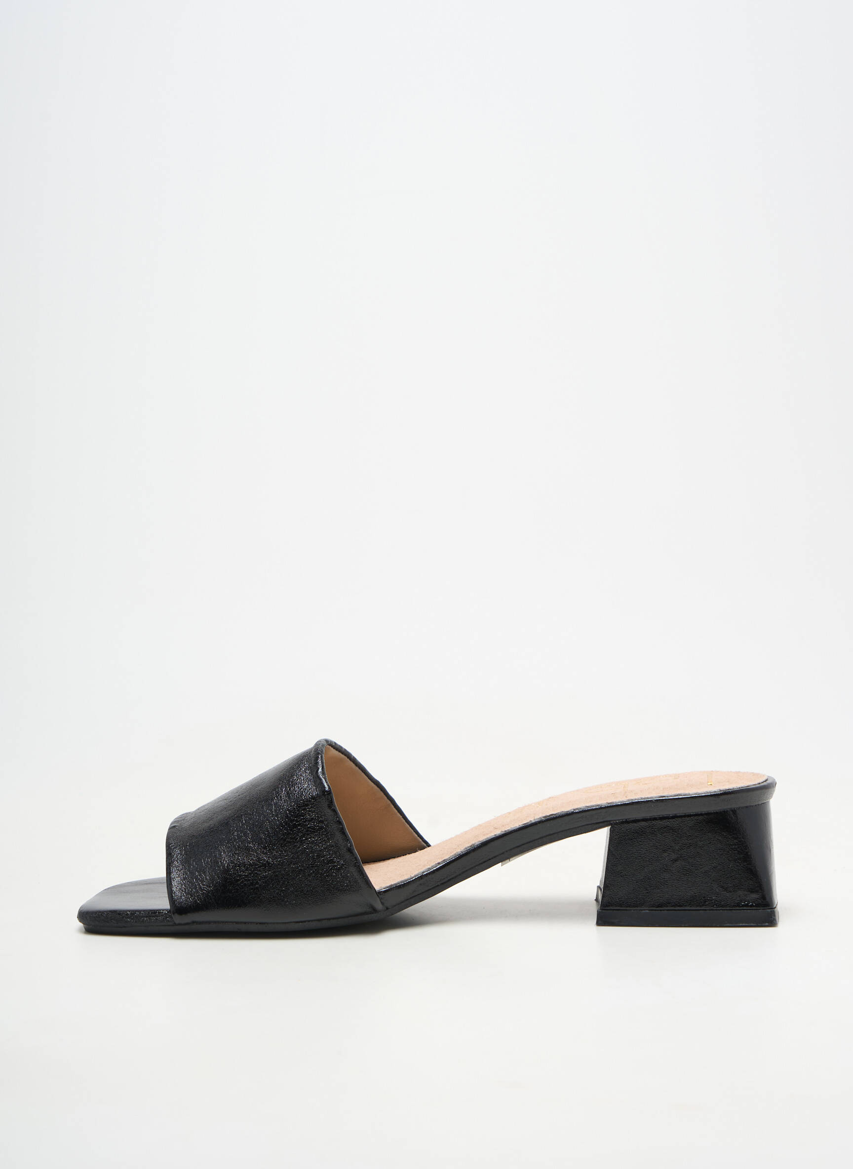 Mulete/saboți material neted toc de 4 la 6 cm negru LPB LES PETITES BOMBES  femeie