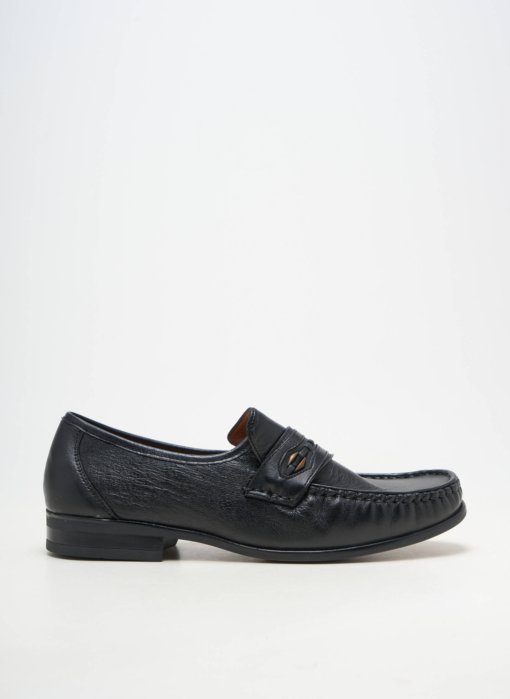 Mocasini material neted toc mic negru CASANOVA bărbat