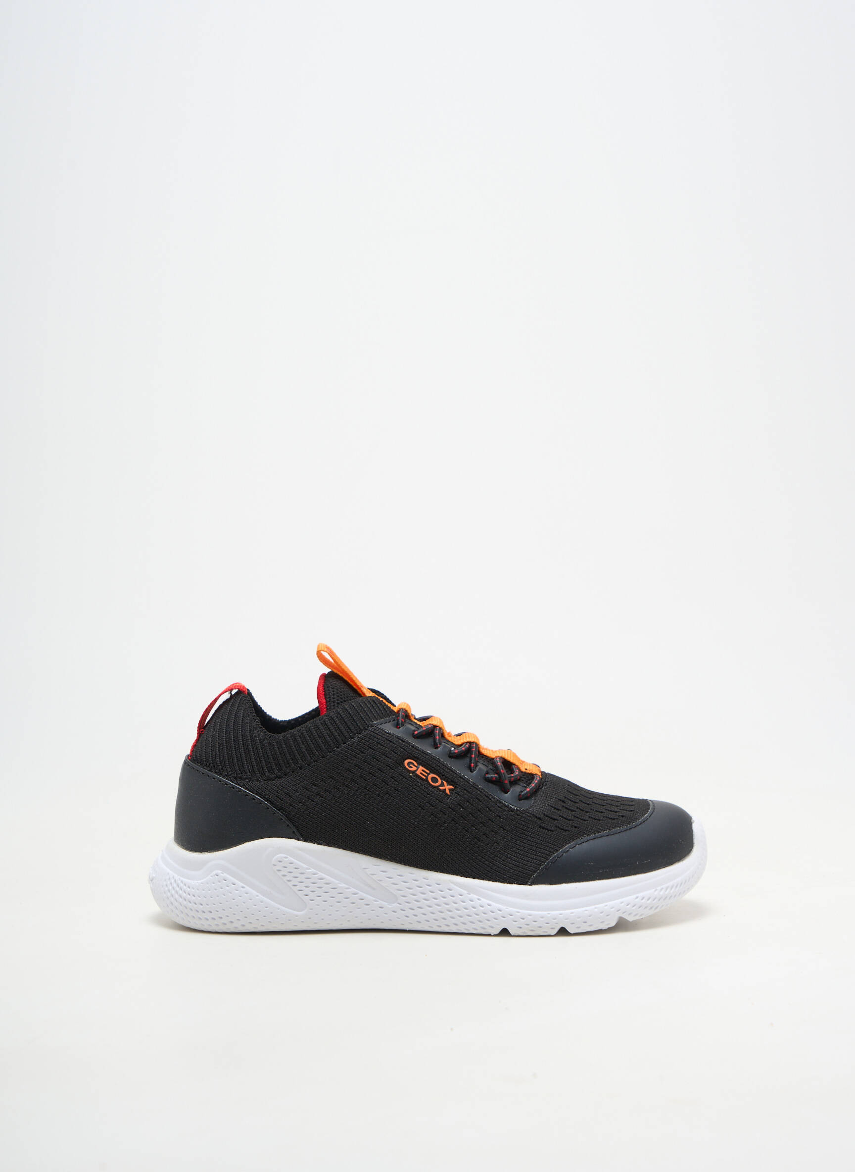 Adidași închidere elastică vârf rotund negru GEOX băiat
