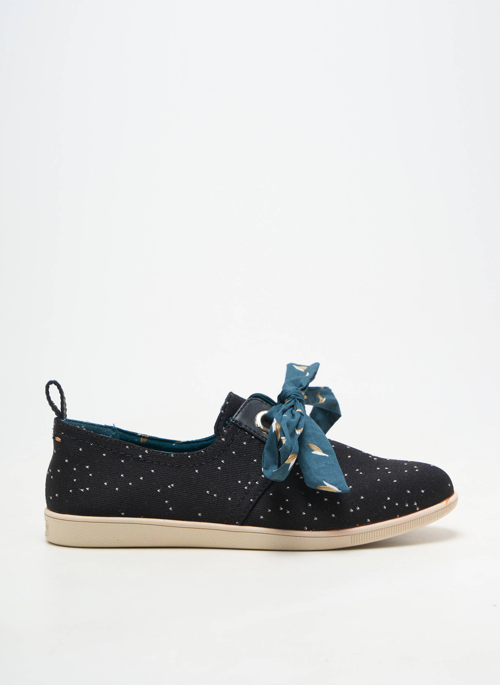 Adidași material neted toc plat până la 3 cm negru ARMISTICE femeie