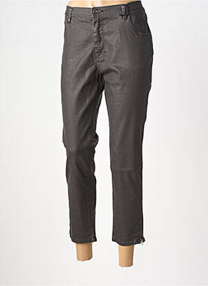 Pantalon slim țesătură poplin mărime normală gri IMPACT femeie