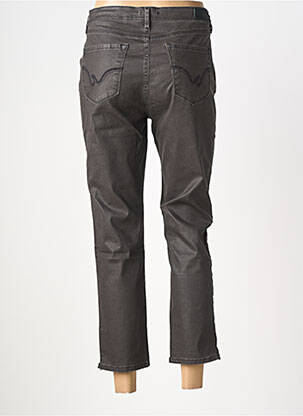 Pantalon slim țesătură poplin mărime normală gri IMPACT femeie