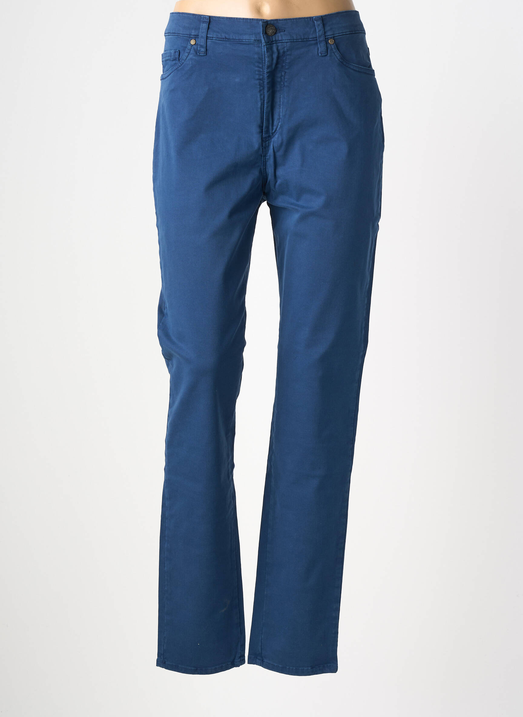 Pantalon drept elasticitate mărime normală albastru LCDN femeie