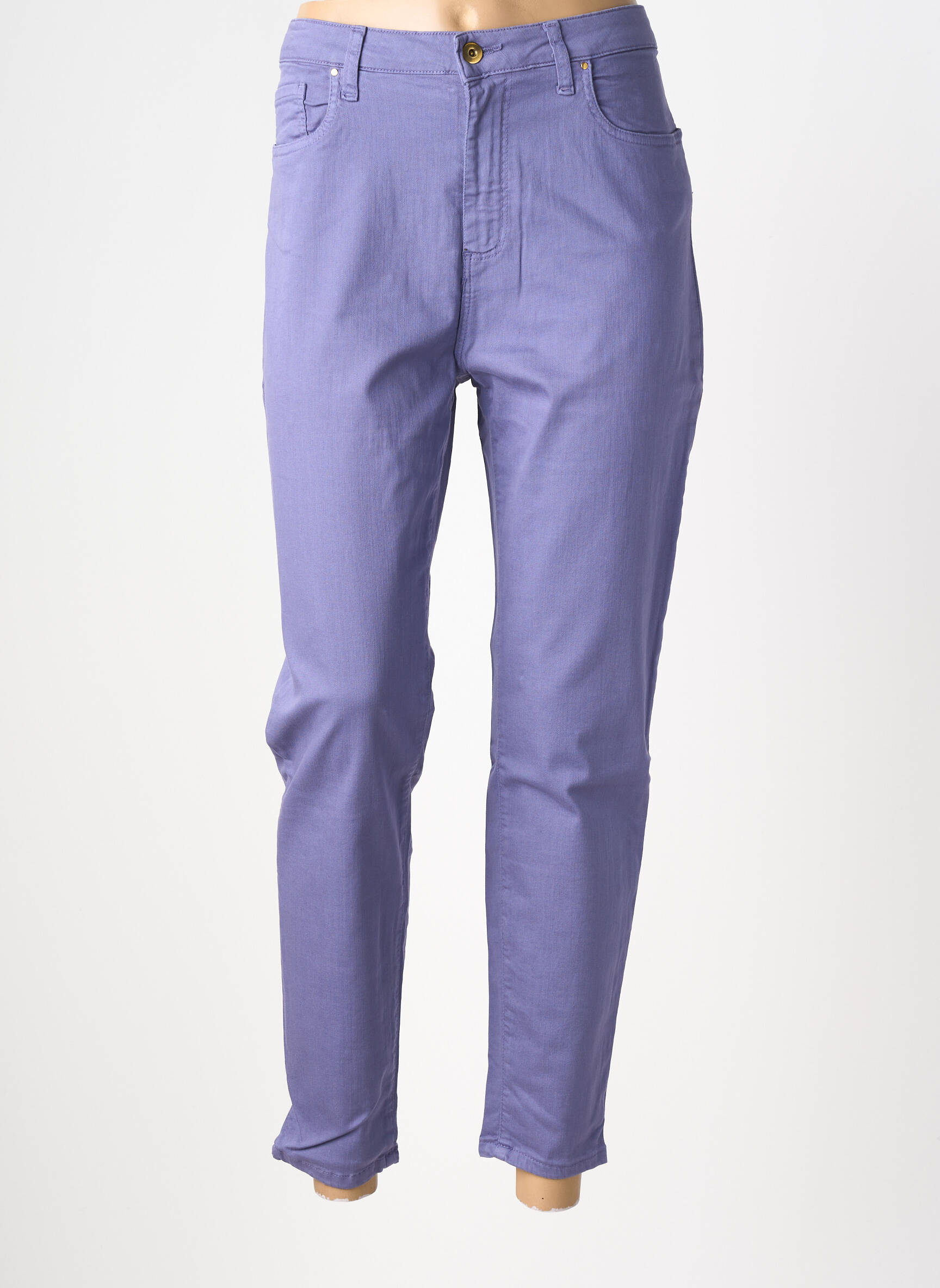Pantalon drept elasticitate mărime normală violet LCDN femeie