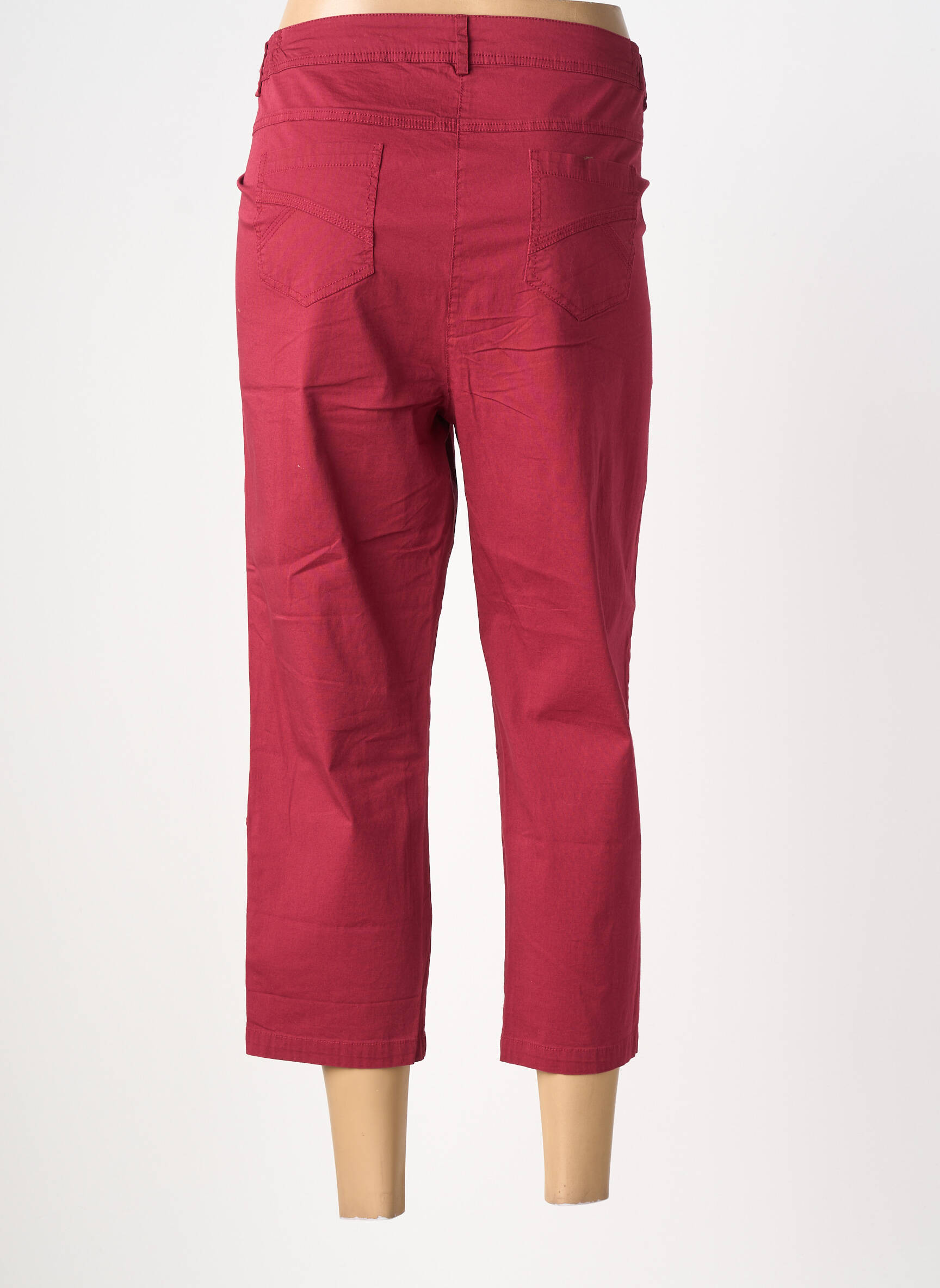 Pantalon trei sferturi țesătură poplin mărime normală violet AGATHE & LOUISE femeie