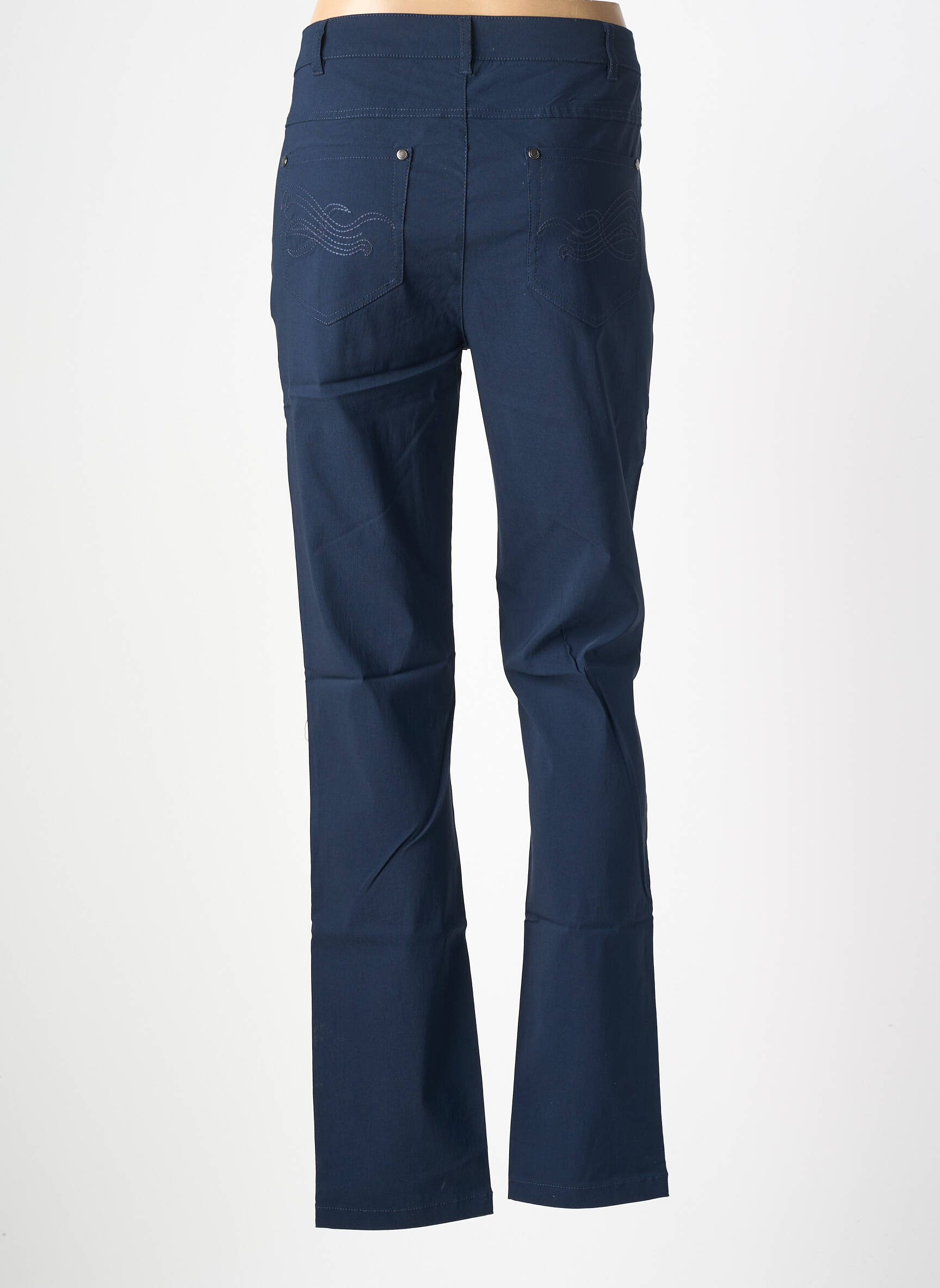 Pantalon drept elasticitate mărime normală albastru CISO femeie