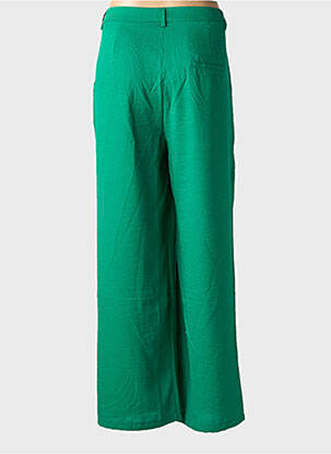 Pantalon drept închidere cu fermoar sub clapetă cu nasturi mărime normală verde MOLLY BRACKEN femeie