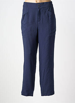 Pantalon drept talie elastică albastru STREET ONE femeie