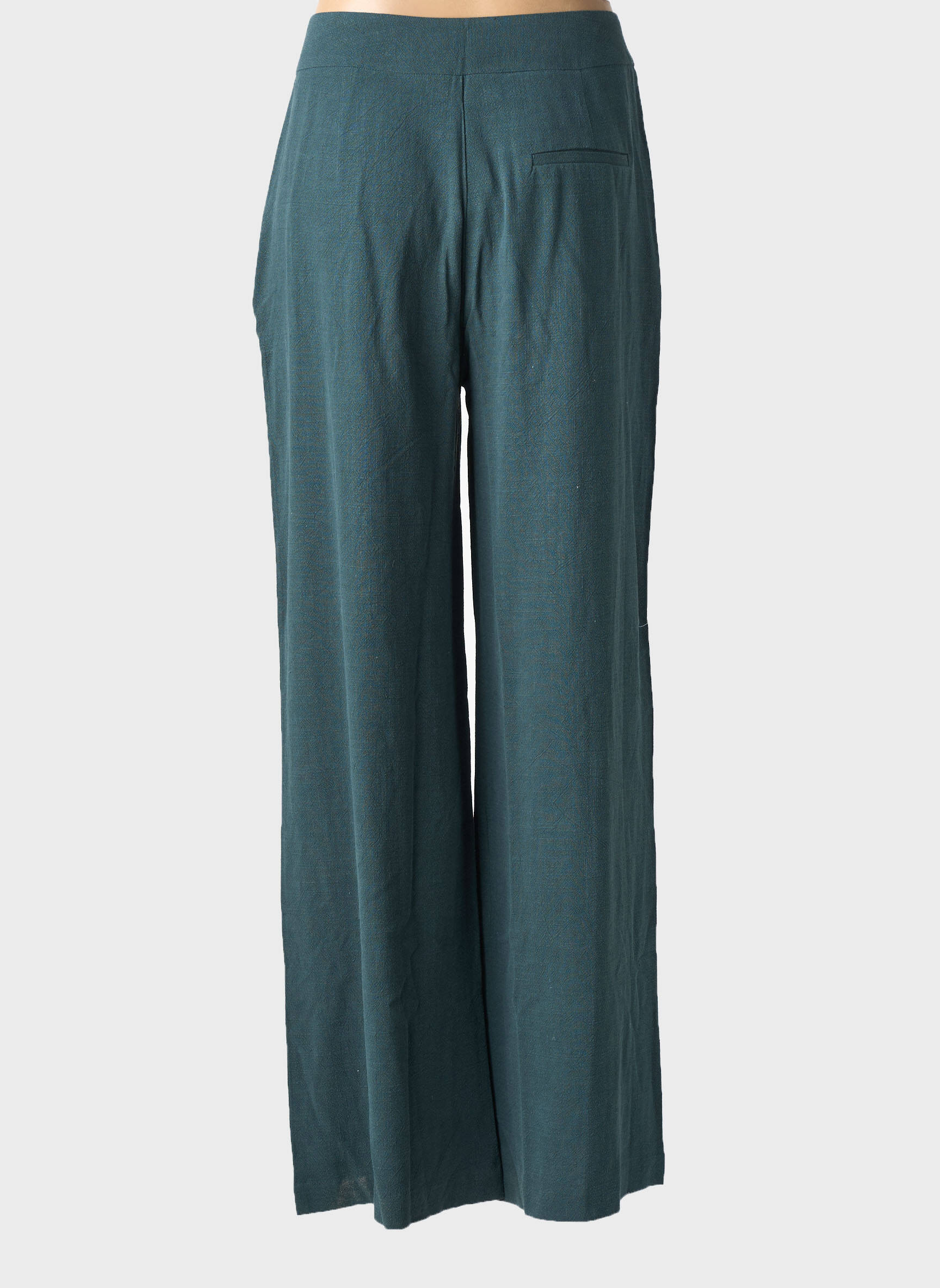 Pantalon drept închidere cu fermoar sub clapetă cu nasturi mărime normală verde TIFFOSI femeie
