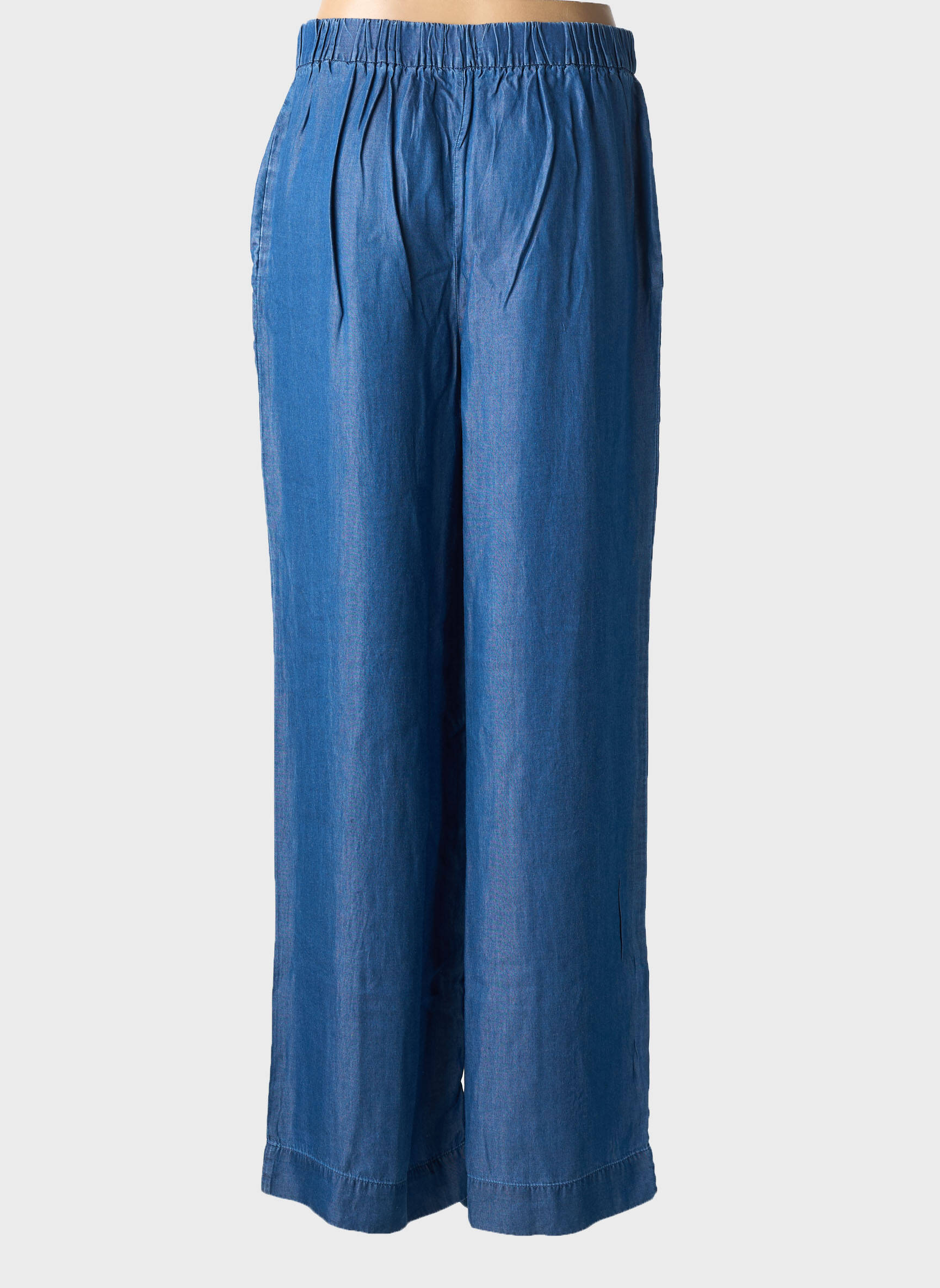 Pantalon drept talie elastică mărime normală albastru TIFFOSI femeie