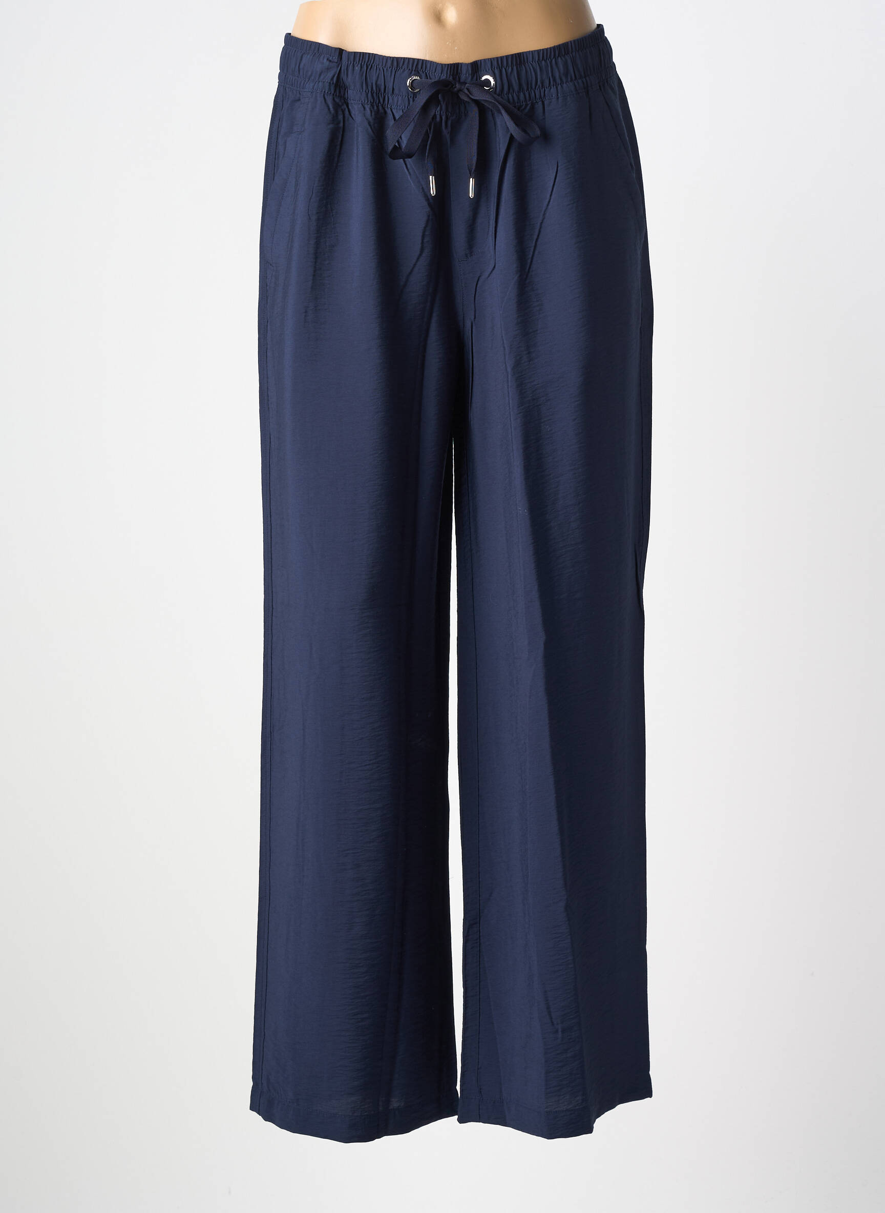 Pantalon drept talie elastică albastru STREET ONE femeie