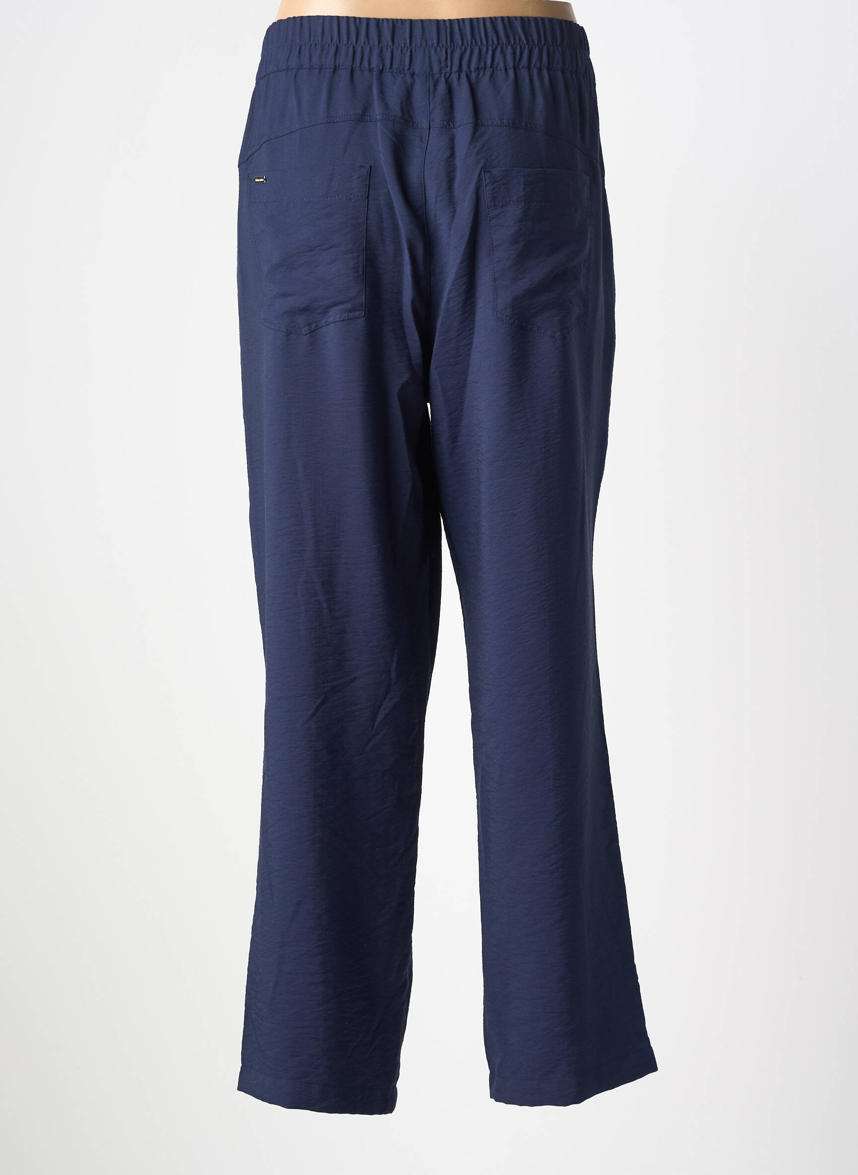 Pantalon drept talie elastică albastru STREET ONE femeie