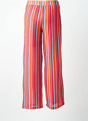 Pantalon drept talie elastică mărime normală roz ICHI femeie