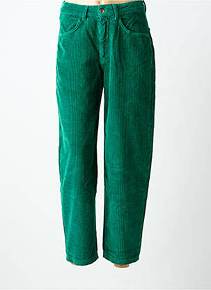 Pantalon drept elasticitate talie înaltă verde BLUTSGESCHWISTER femeie