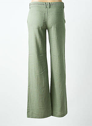 Pantalon drept țesătură crep talie joasă verde FREEMAN T.PORTER femeie