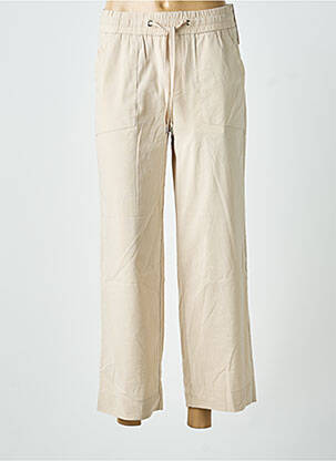 Pantalon 7/8 talie elastică mărime normală bej STREET ONE femeie