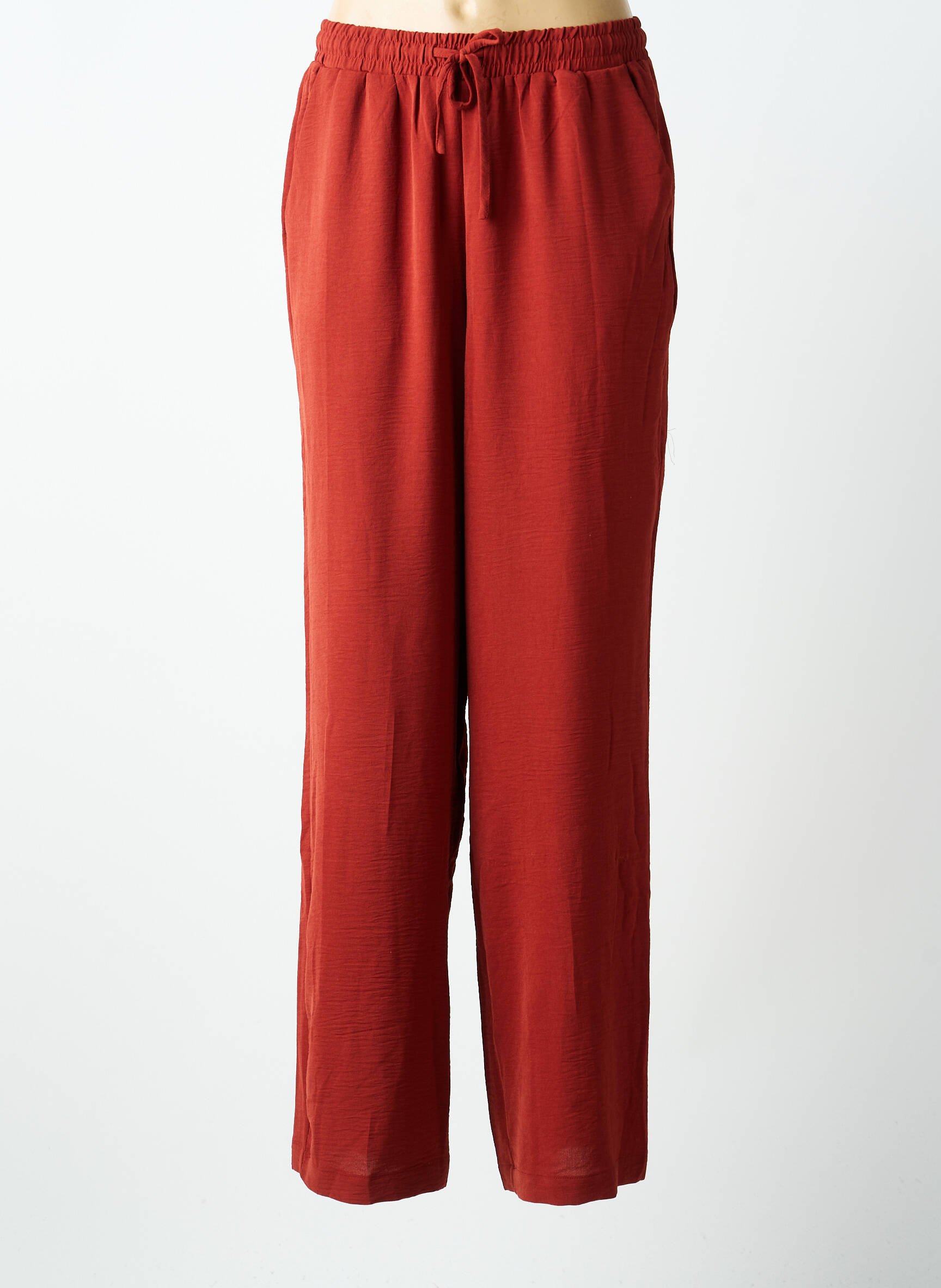 Pantalon drept țesătură crep mărime normală portocalie TIFFOSI femeie