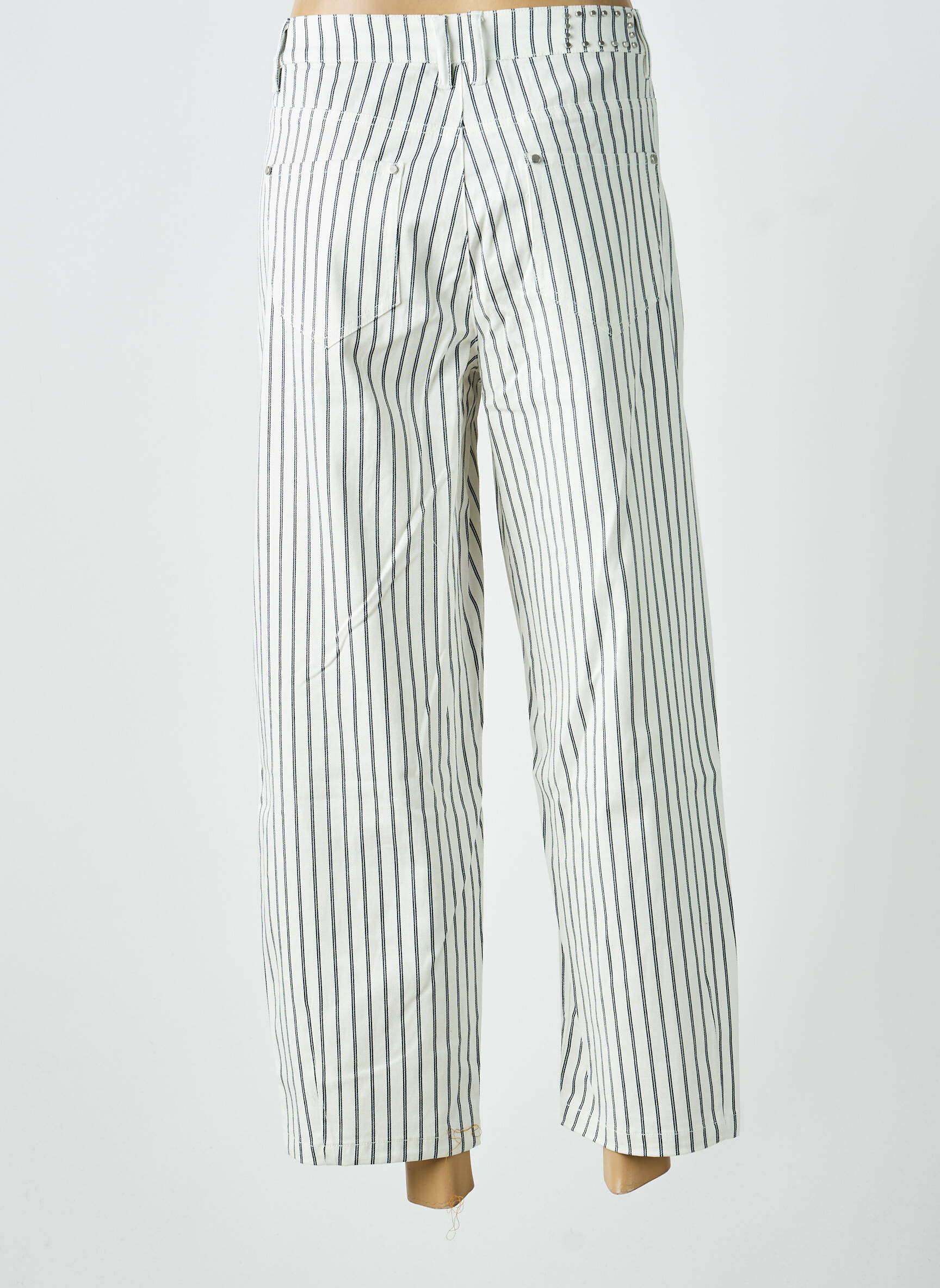 Pantalon 7/8 talie înaltă talie înaltă alb FREEMAN T.PORTER femeie