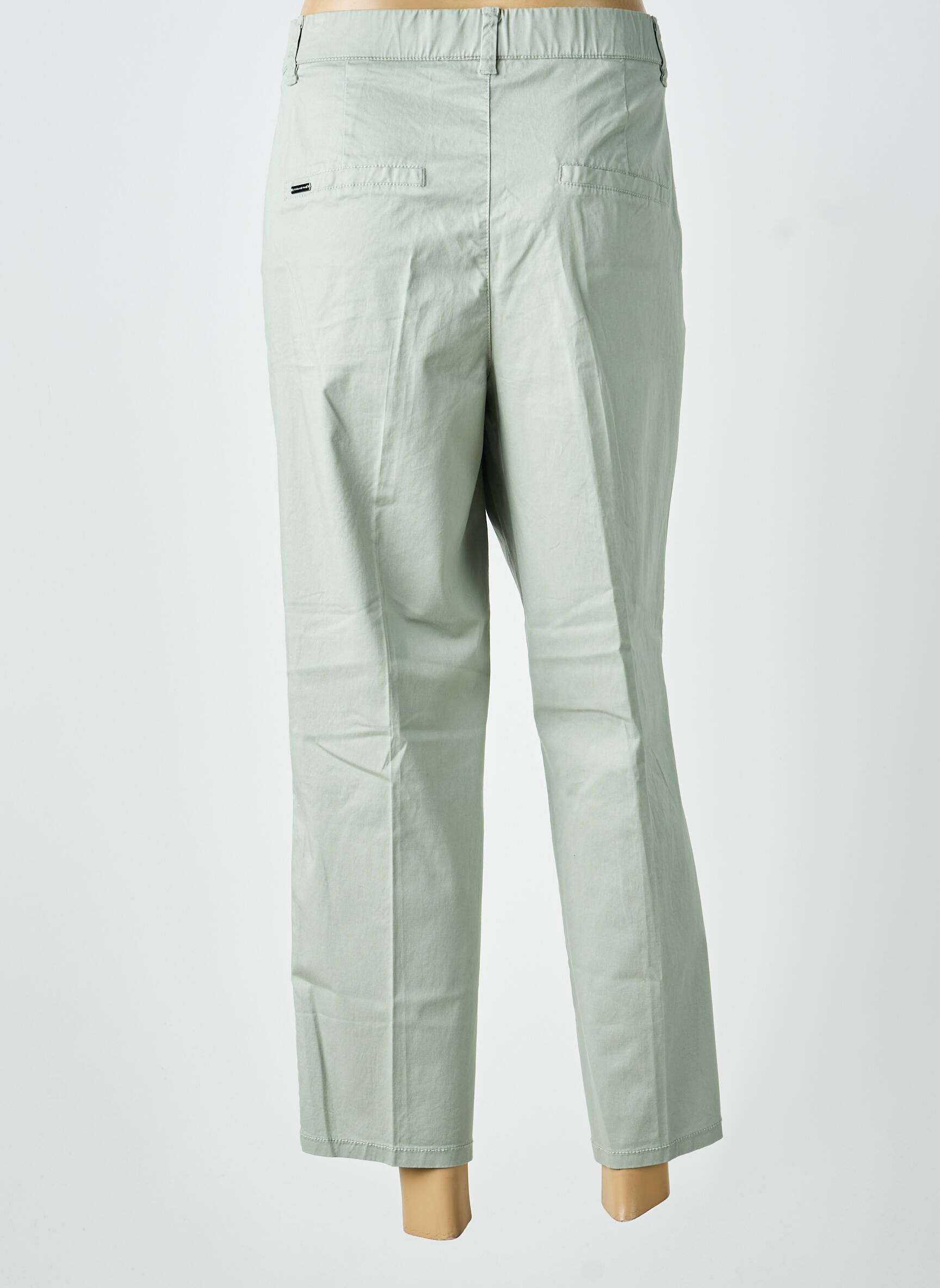 Pantalon 7/8 talie cu cleme mărime normală verde STREET ONE femeie