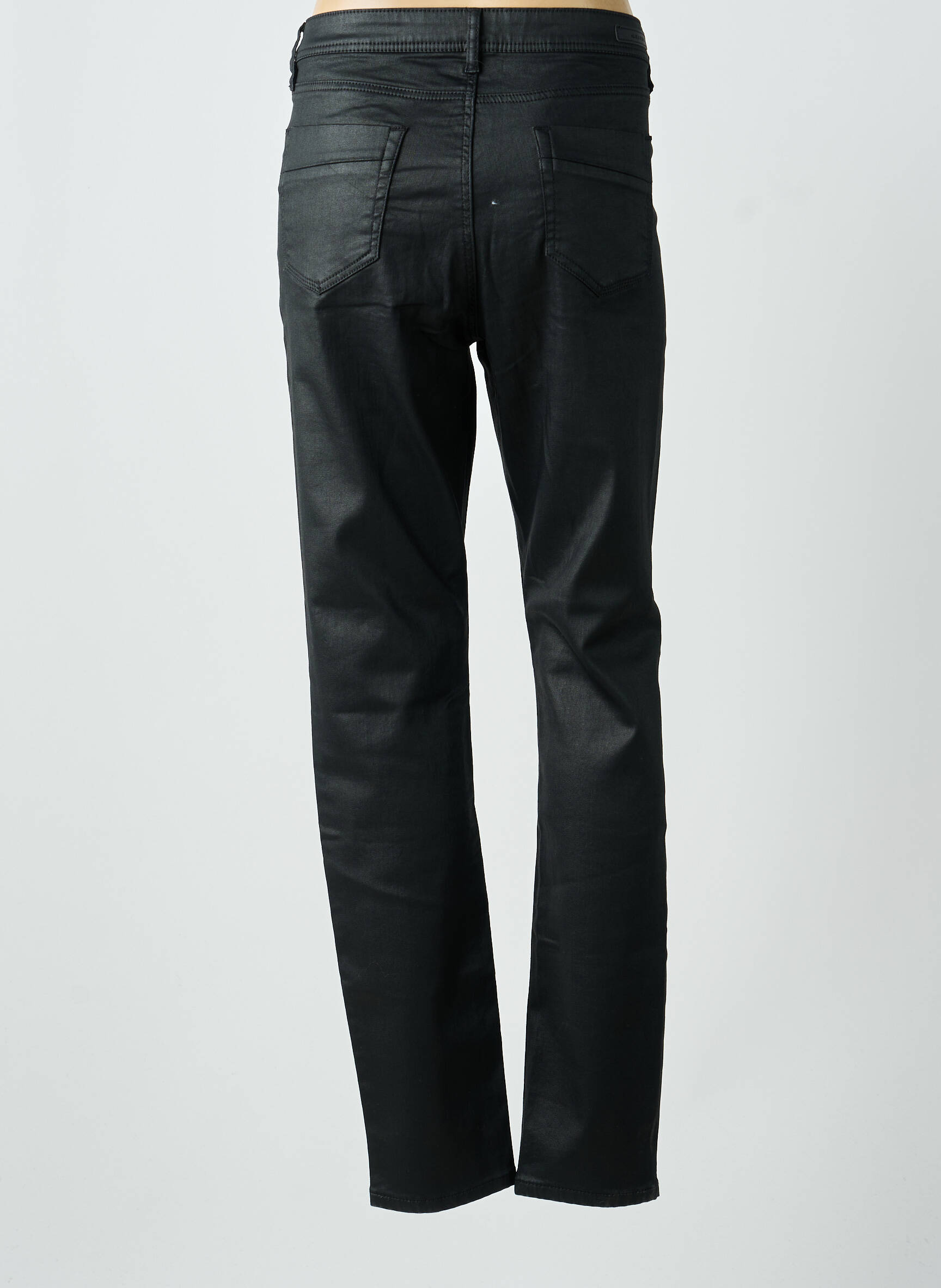 Pantalon slim țesătură acoperită mărime normală negru GEISHA femeie