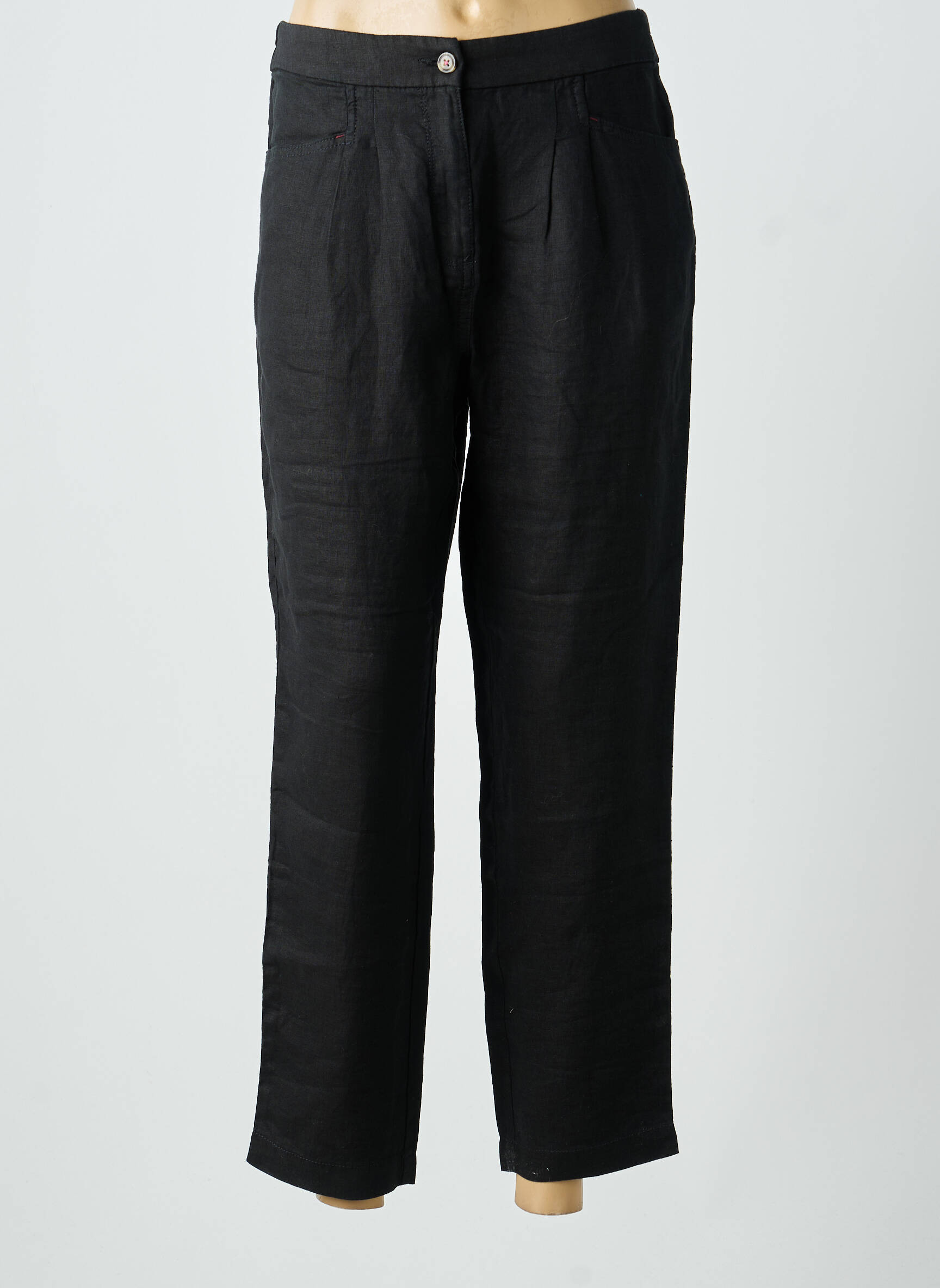 Pantalon 7/8 talie elastică mărime normală negru WHITE STUFF femeie