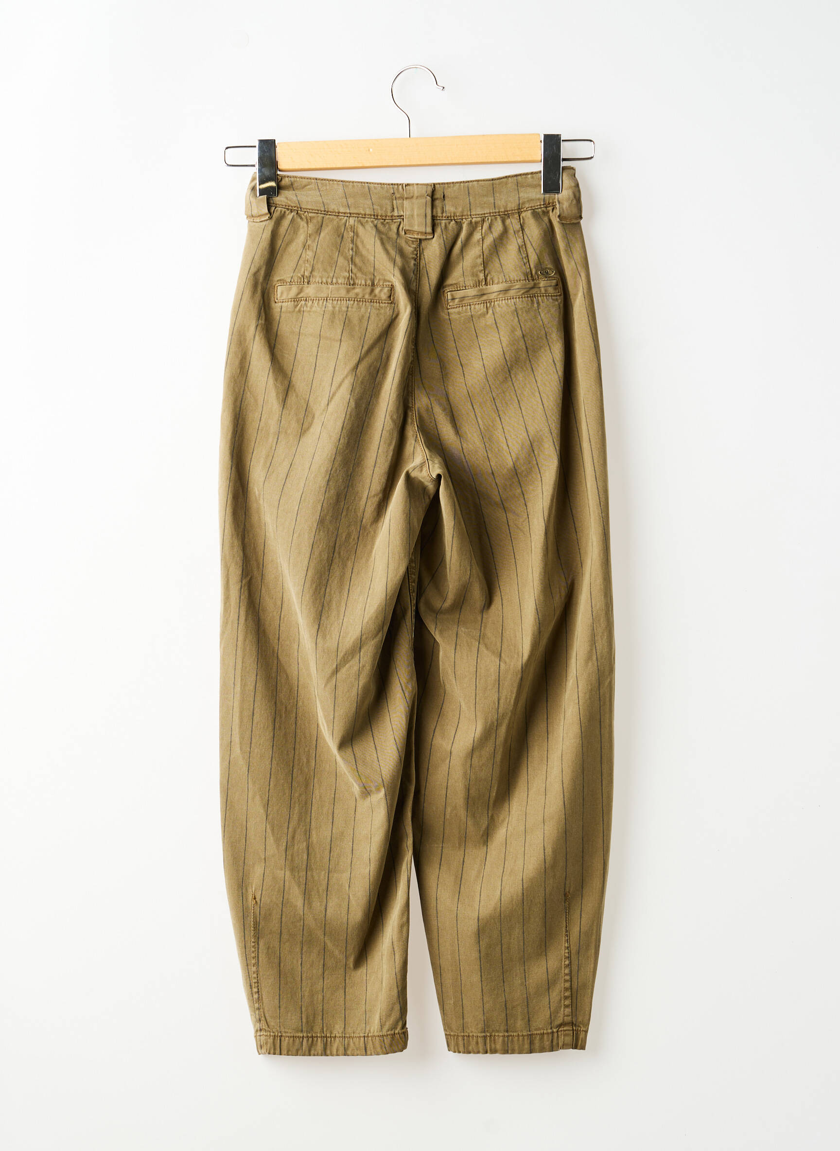 Pantalon drept țesătură poplin mărime normală verde FREEMAN T.PORTER femeie