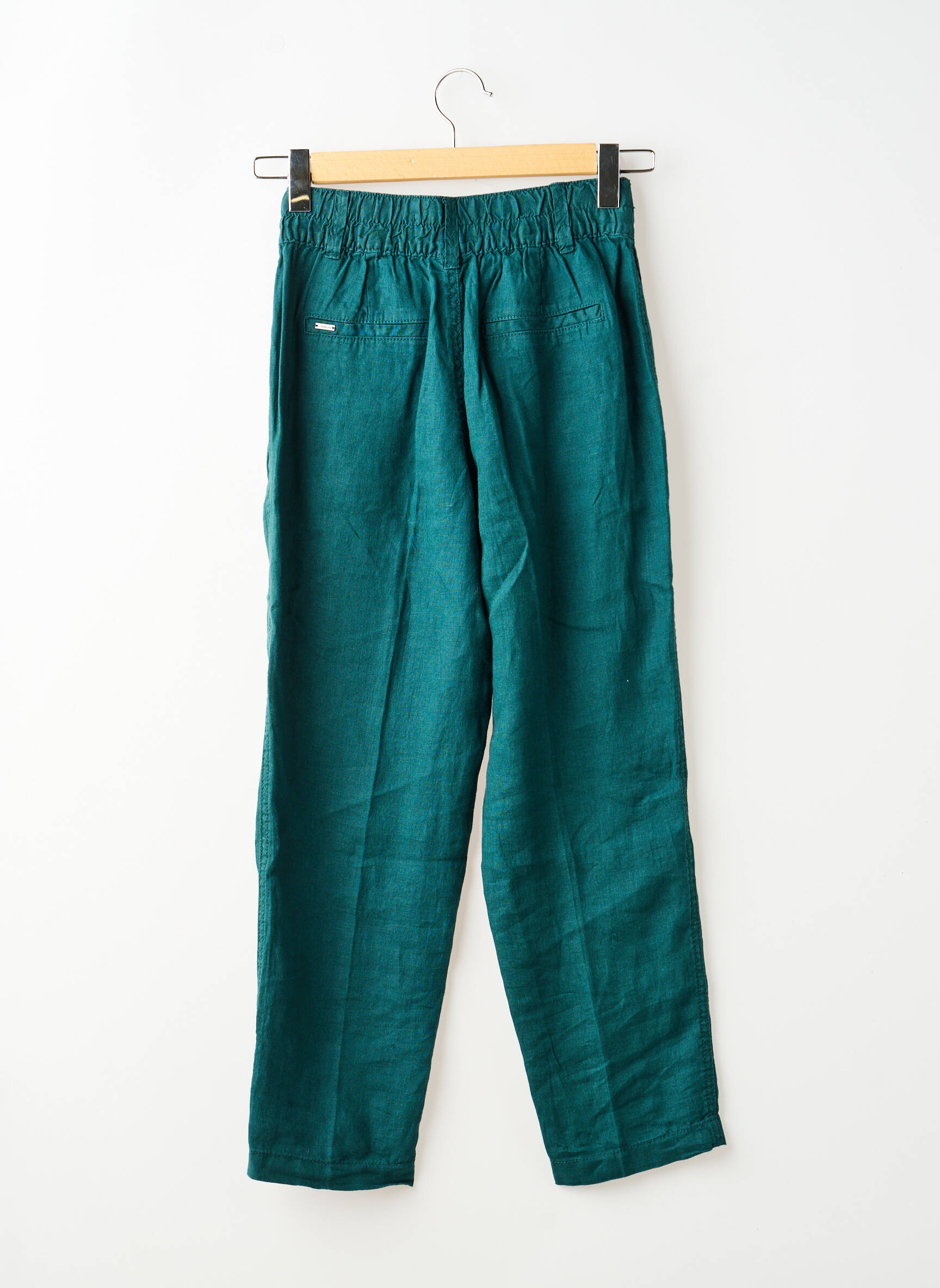 Pantalon drept închidere cu fermoar sub clapetă cu nasturi mărime normală verde STREET ONE femeie