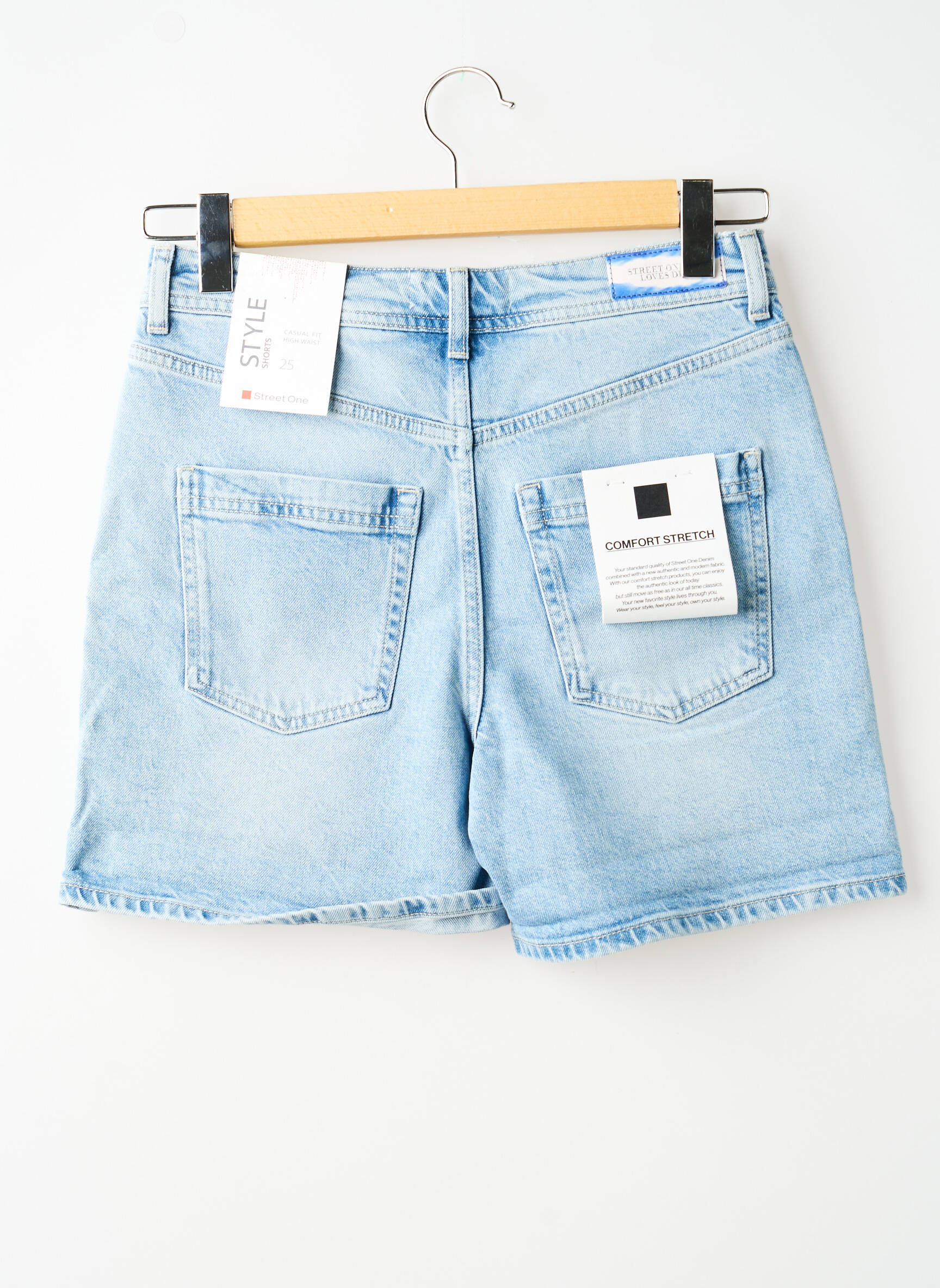 Șort țesătură denim mărime normală albastru STREET ONE femeie
