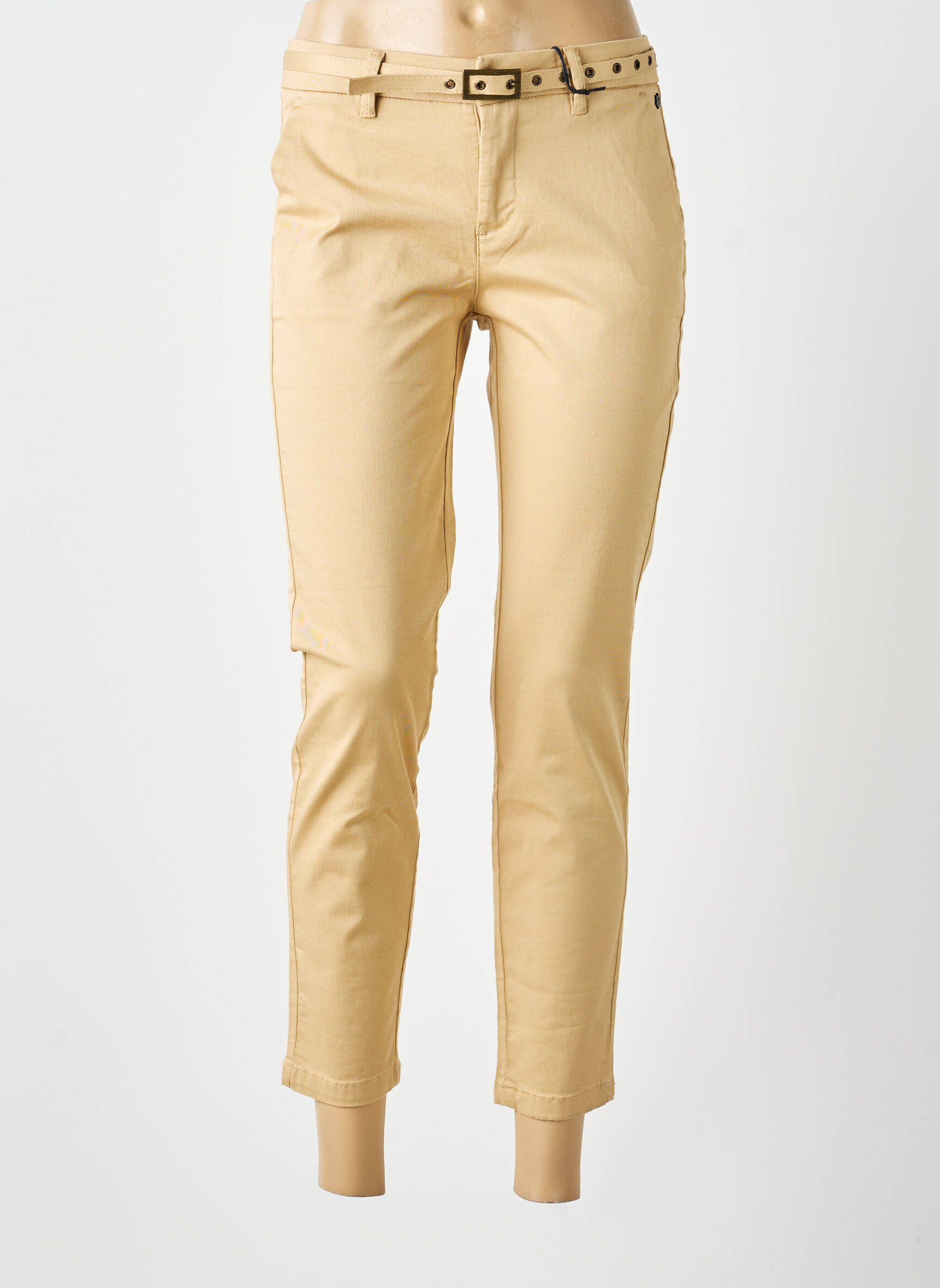 Pantalon 7/8 elasticitate mărime normală bej FREEMAN T.PORTER femeie