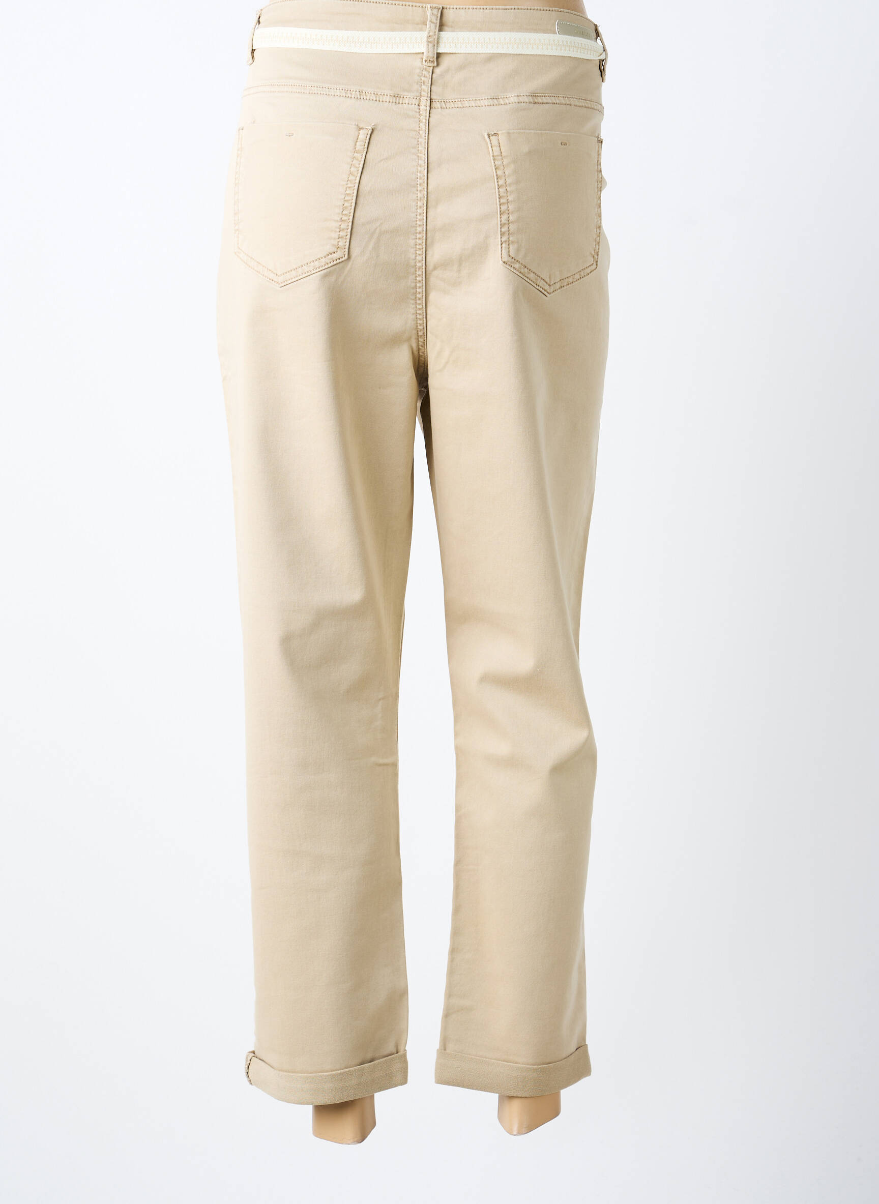 Pantalon drept elasticitate mărime normală bej GEISHA femeie