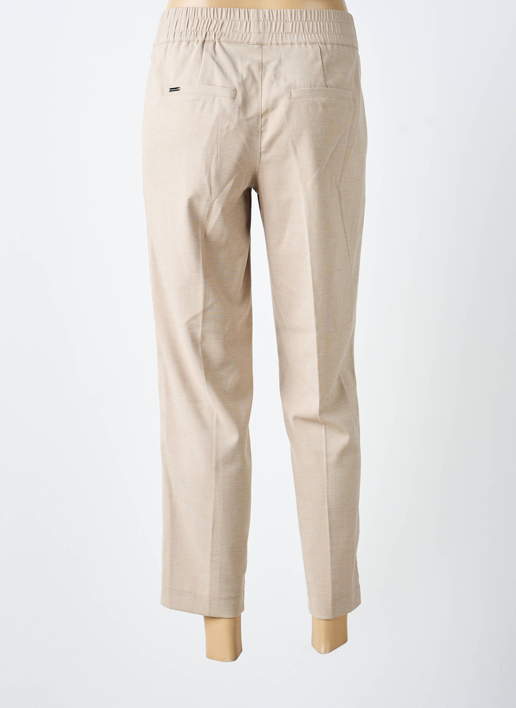 Pantalon 7/8 talie înaltă talie înaltă bej STREET ONE femeie