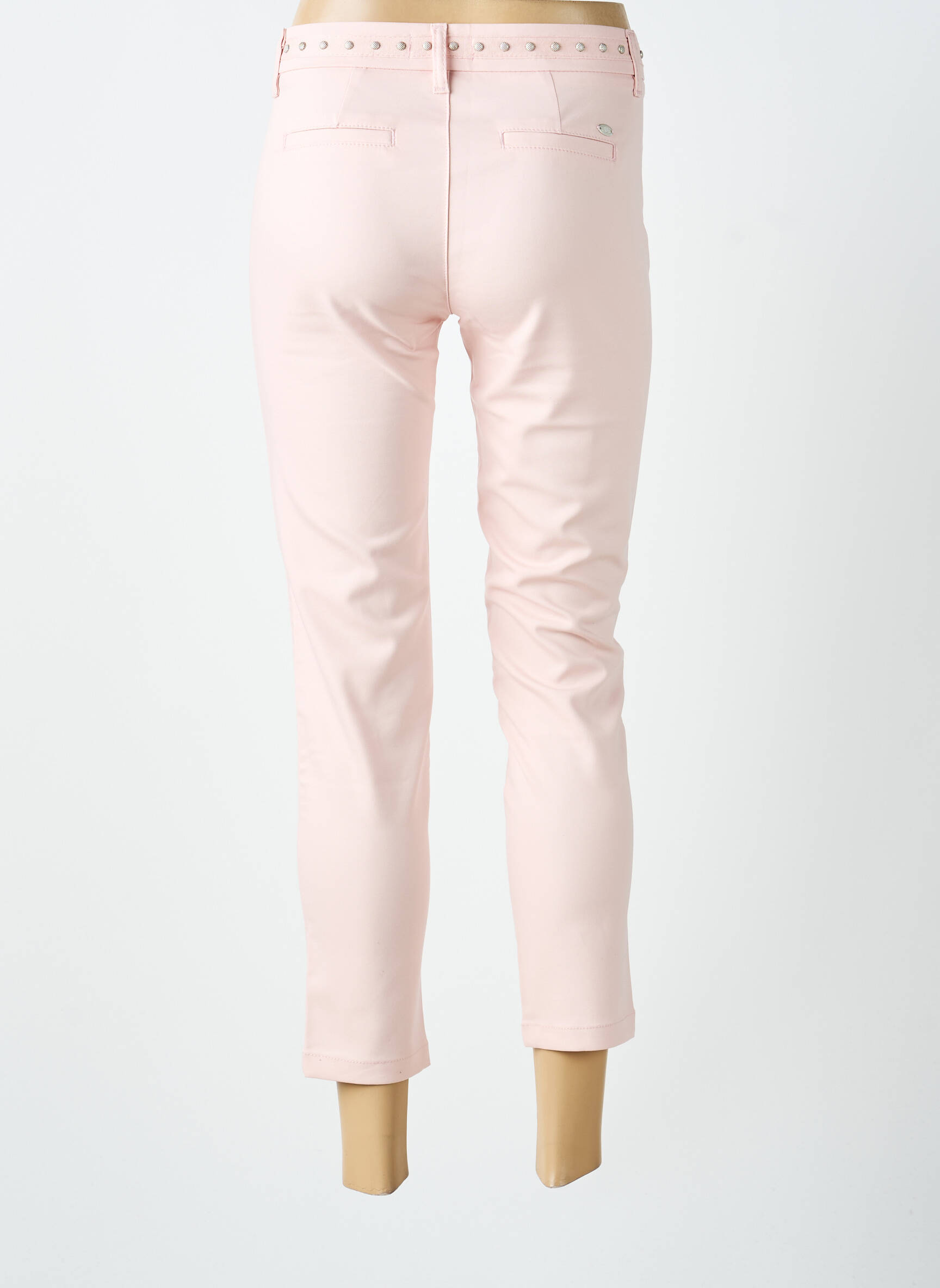 Pantalon 7/8 elasticitate talie joasă roz FREEMAN T.PORTER femeie