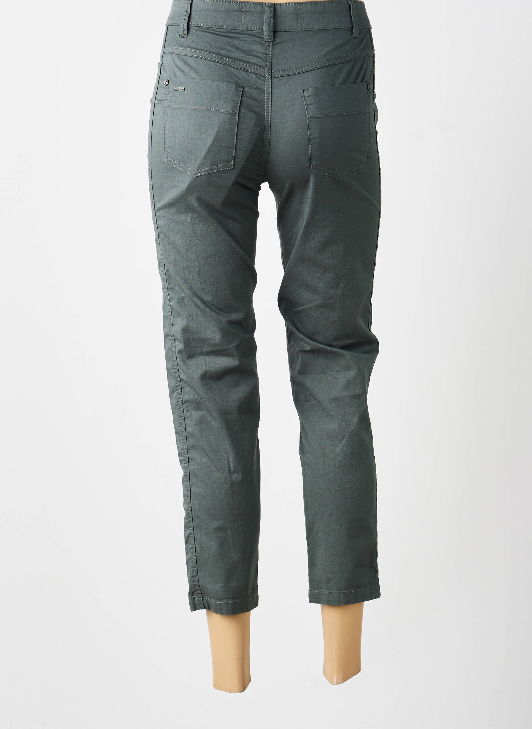 Pantalon 7/8 țesătură poplin mărime normală verde STREET ONE femeie