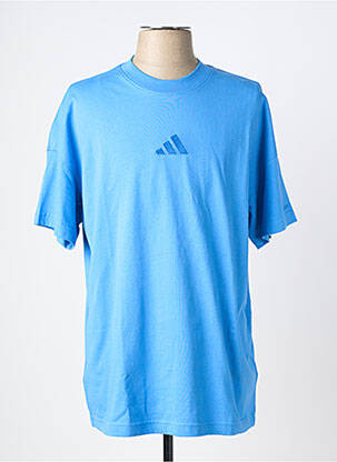 Tricou broderie mâneci scurte albastru ADIDAS bărbat