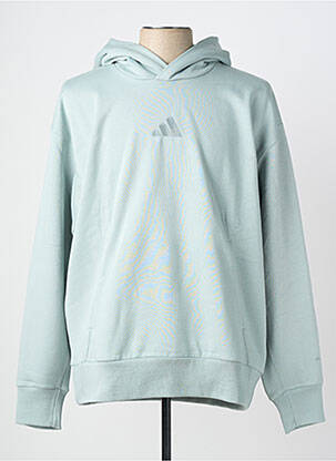 Hanorac cu glugă țesătură jersey mâneci lungi verde ADIDAS bărbat