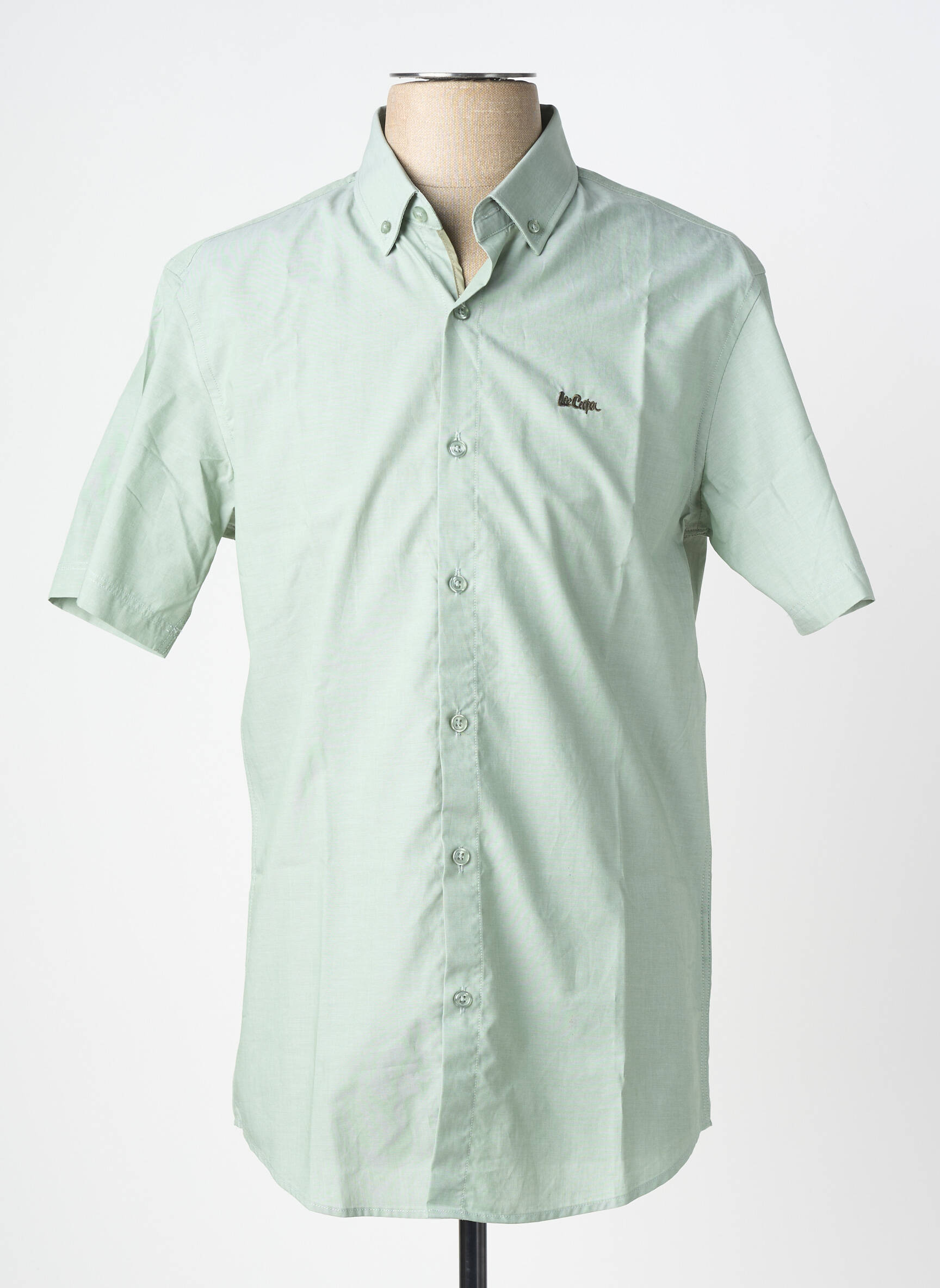 Cămașă cu mâneci scurte croială cambrată verde LEE COOPER bărbat