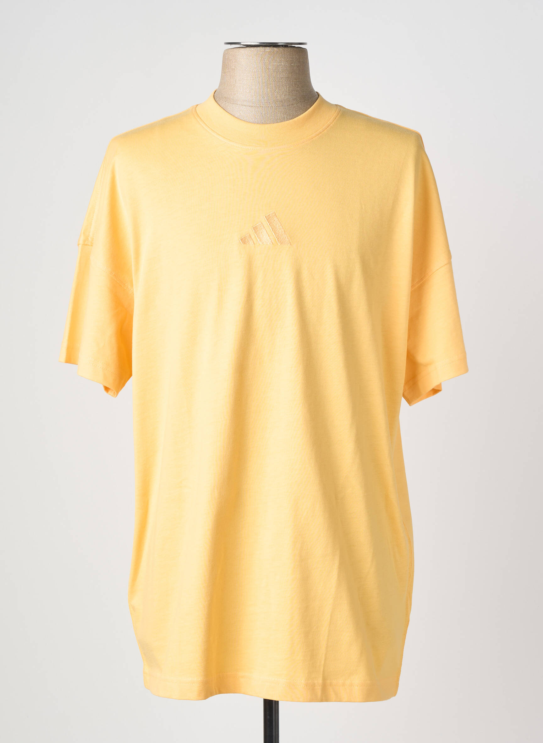 Tricou broderie mâneci scurte galben ADIDAS bărbat