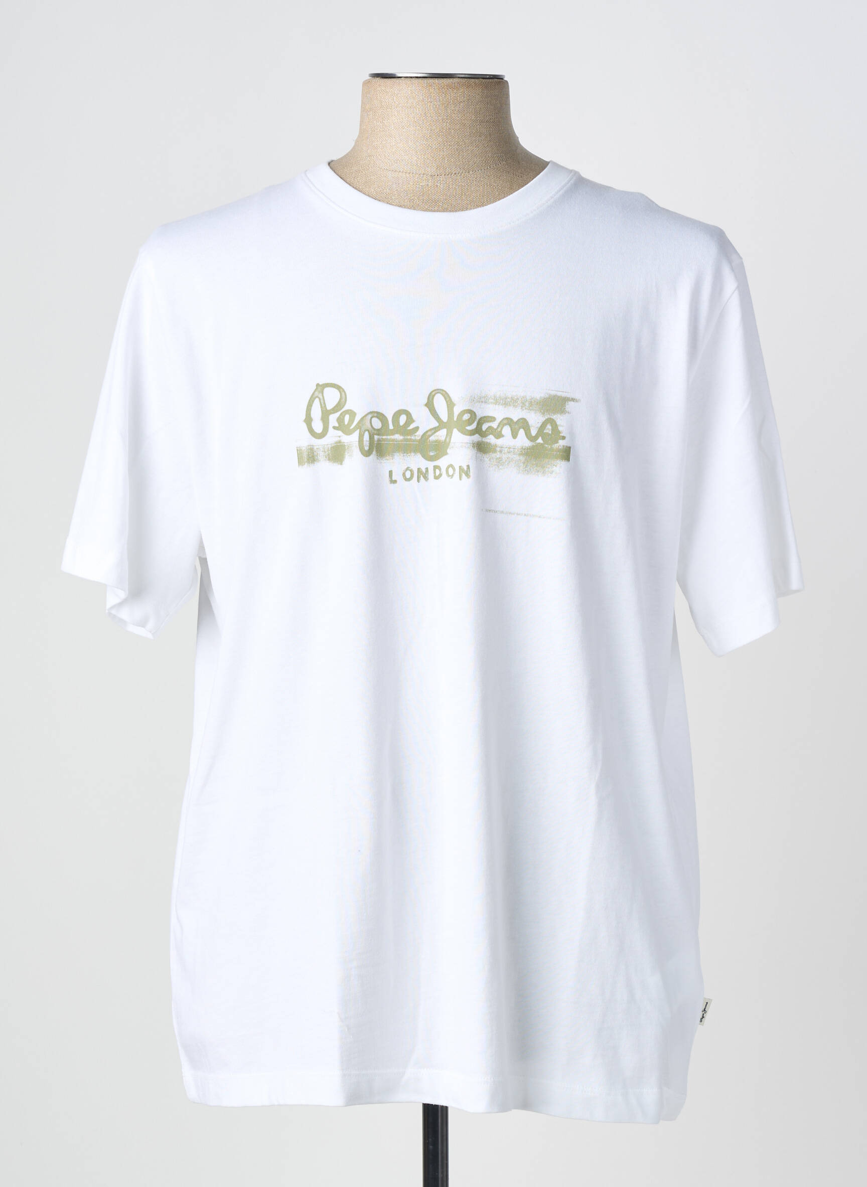 Tricou elasticitate mâneci scurte alb PEPE JEANS bărbat