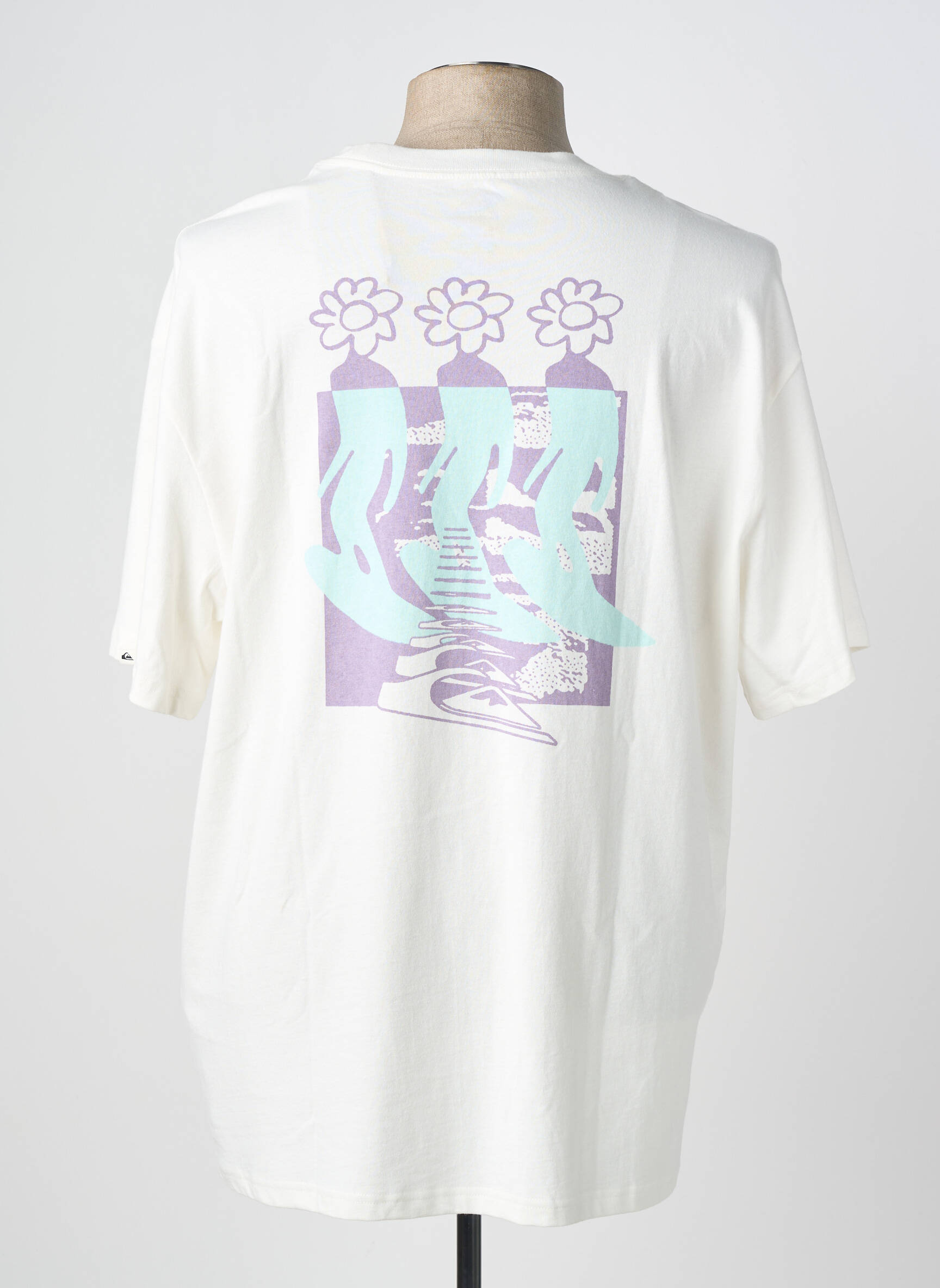 Tricou bio mâneci scurte bej QUIKSILVER bărbat