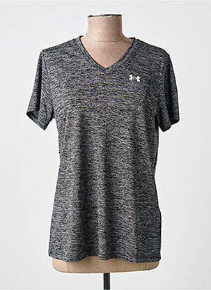 Tricou guler în v mâneci scurte gri UNDER ARMOUR femeie