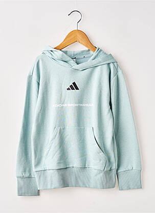 Hanorac cu glugă mâneci lungi mâneci lungi albastru ADIDAS fată