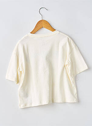 Tricou croială dreaptă mâneci scurte bej ROXY fată
