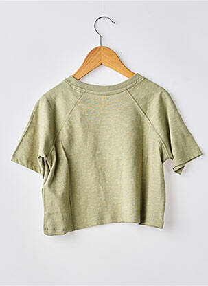 Tricou croială dreaptă mâneci scurte verde ROXY fată